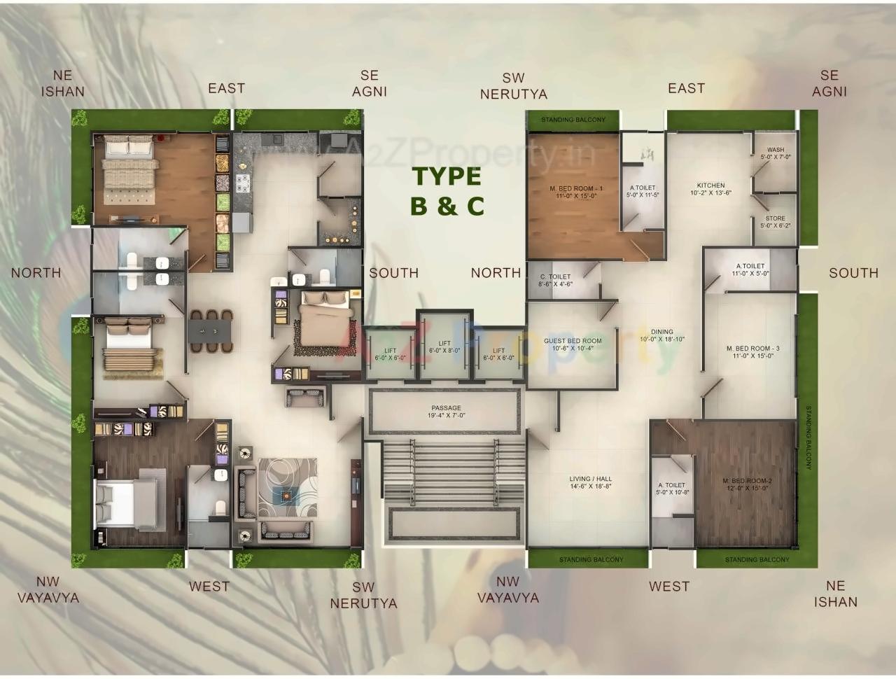 Layout of real estate project Superia located at Althan-south, Surat, Gujarat