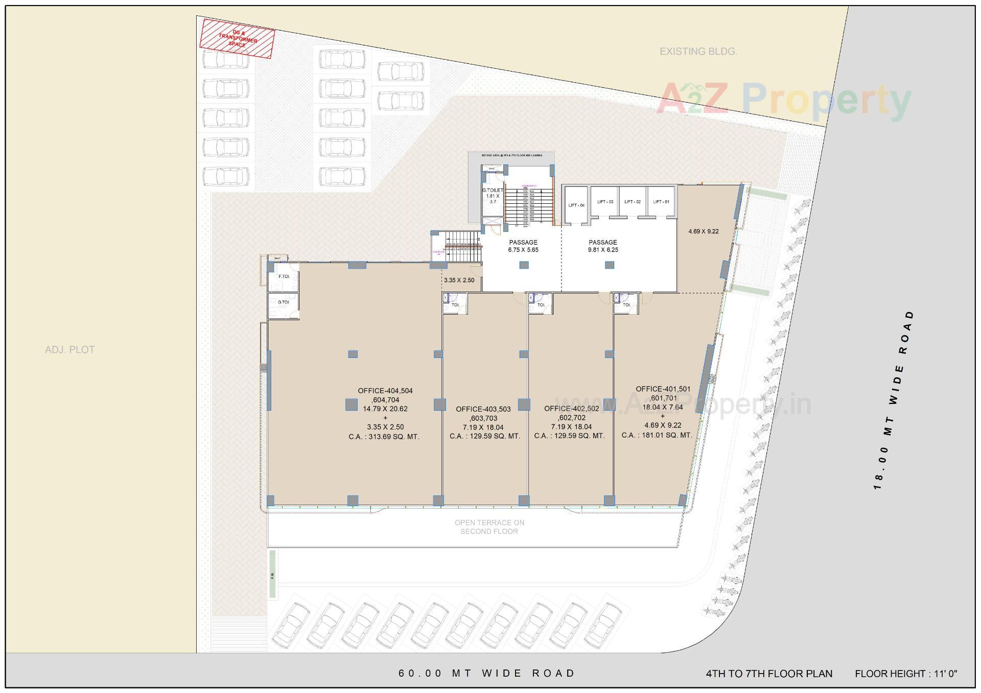 Layout of real estate project Surana Supremus located at Rundh, Surat, Gujarat