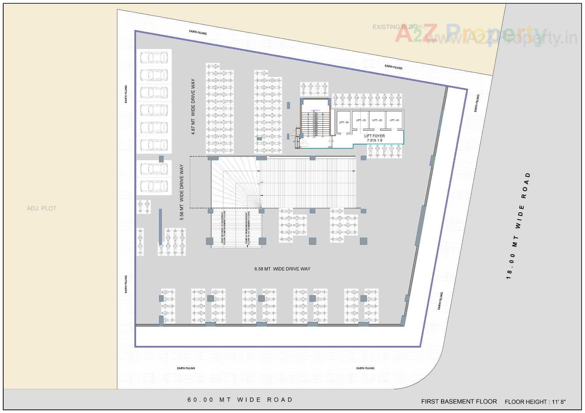 Layout of real estate project Surana Supremus located at Rundh, Surat, Gujarat