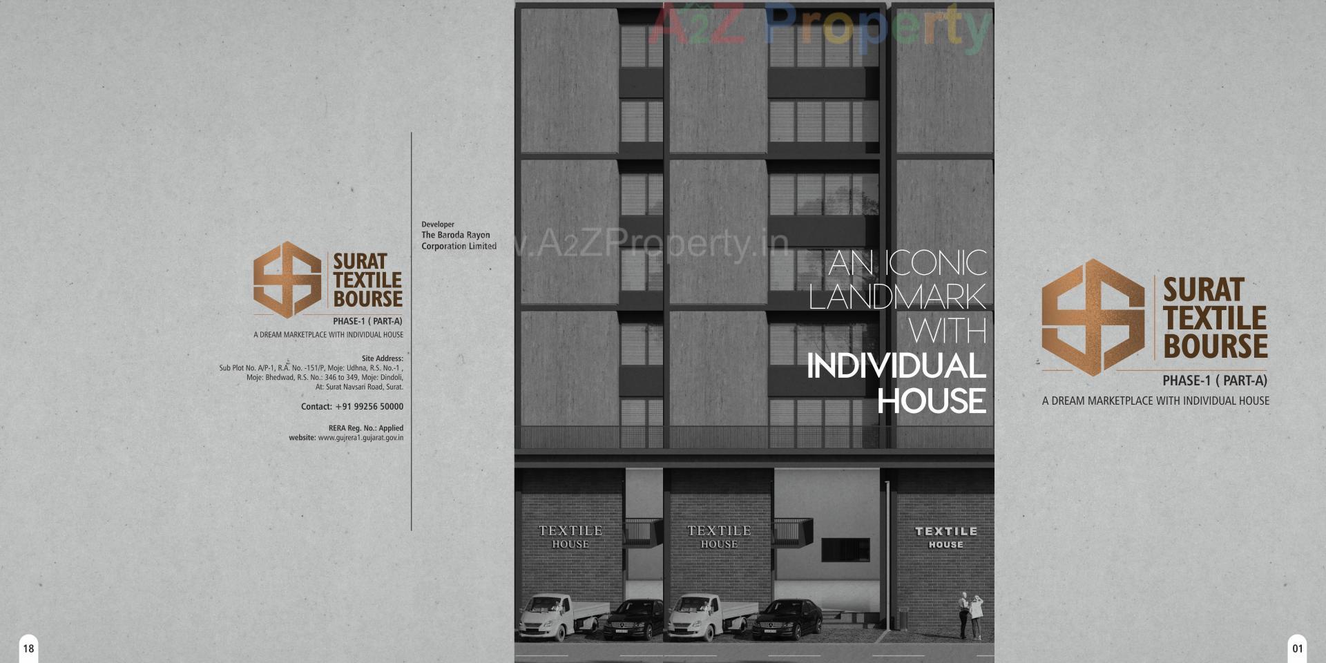 Layout of real estate project Surat Textile Bourse (part A) located at Udhna, Bhedwad, Dindoli, Surat, Gujarat