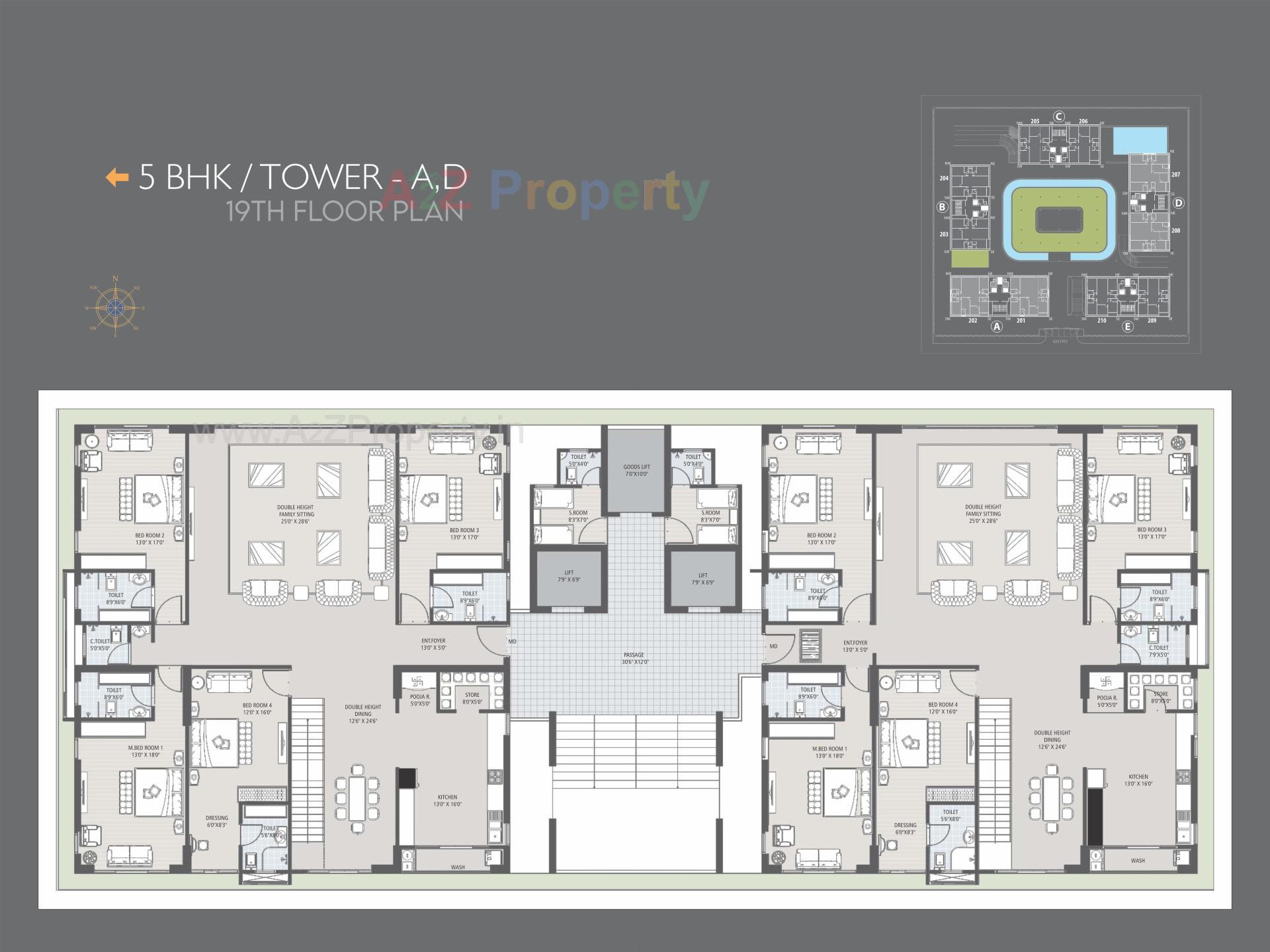 Layout of real estate project Surya Signature located at Bhimrad, Surat, Gujarat