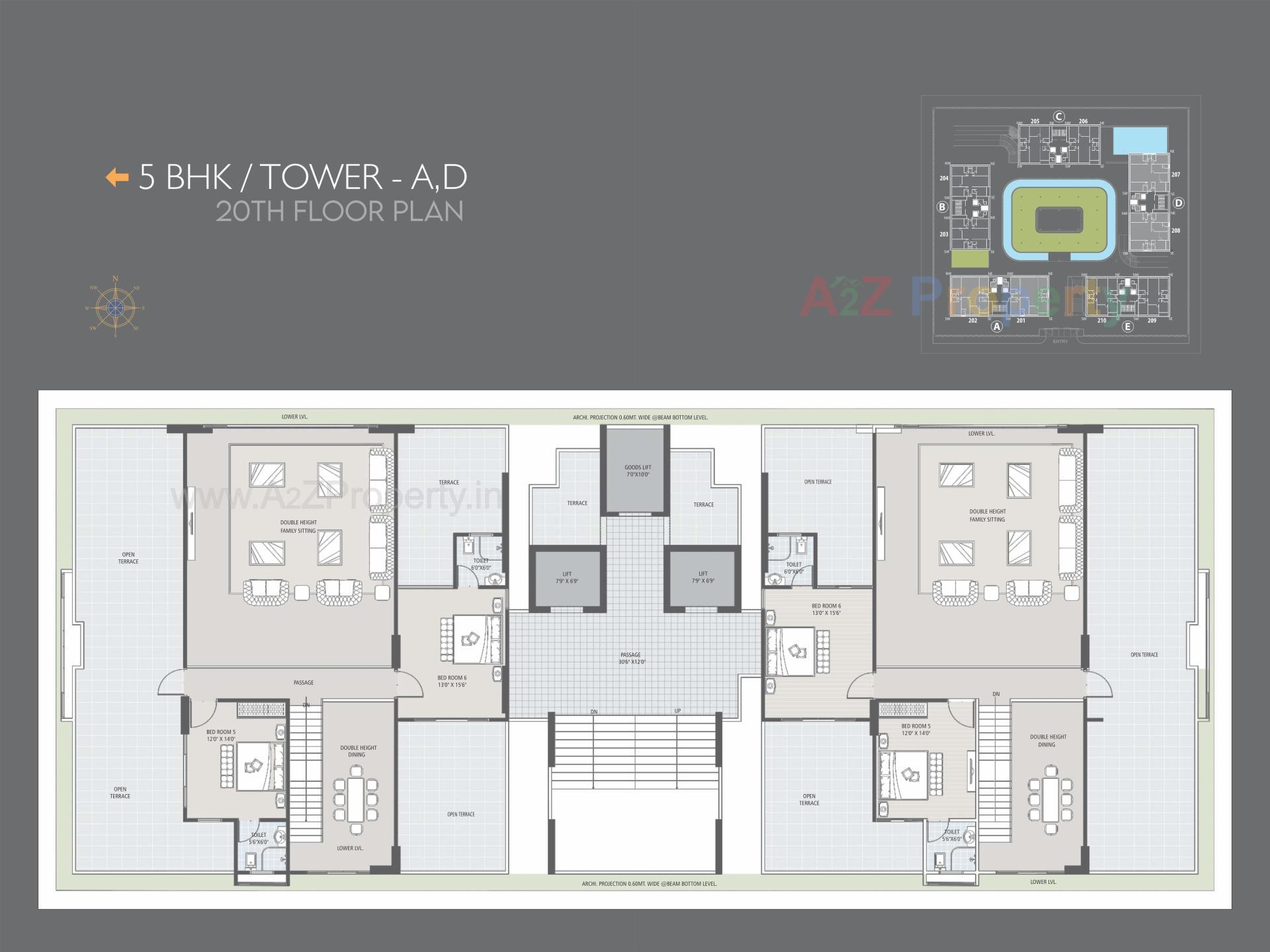Layout of real estate project Surya Signature located at Bhimrad, Surat, Gujarat