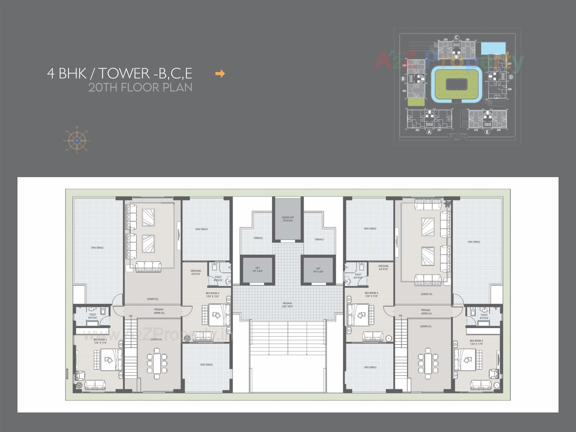 Layout of real estate project Surya Signature located at Bhimrad, Surat, Gujarat
