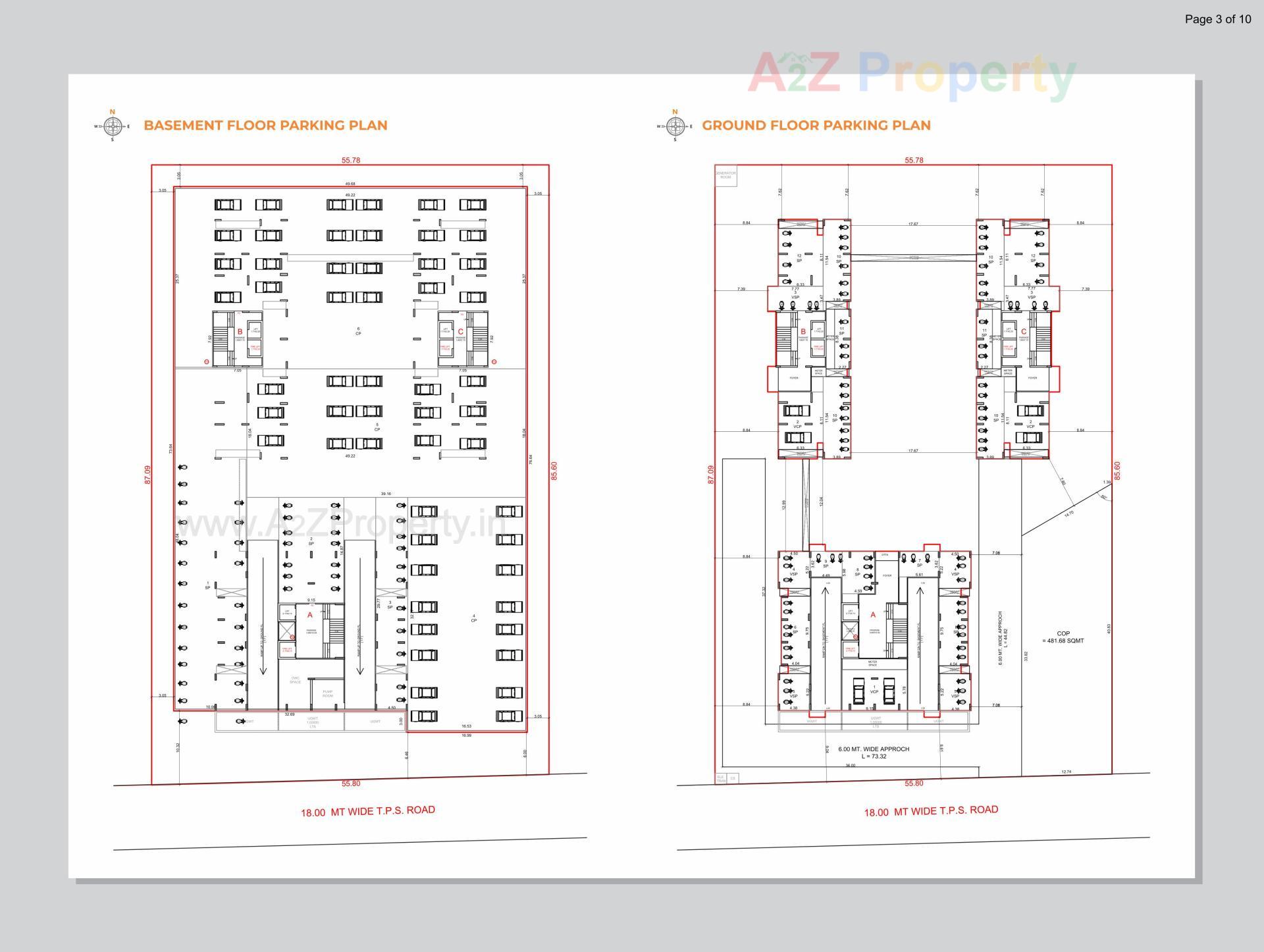 Layout of real estate project Suryam Primrose located at Pal, Surat, Gujarat