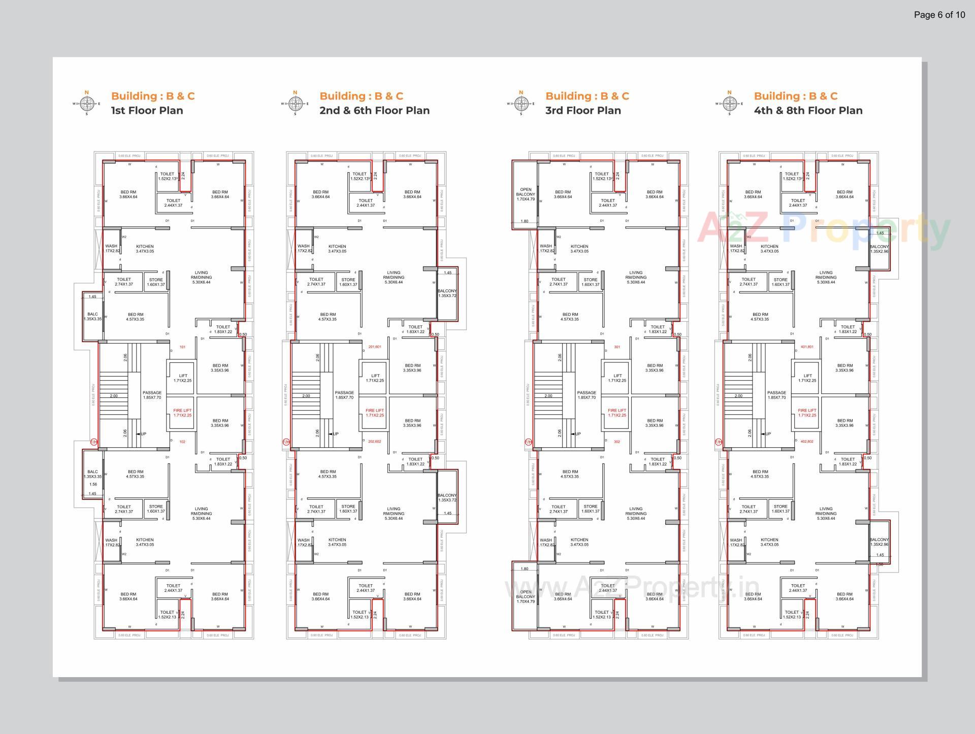 Layout of real estate project Suryam Primrose located at Pal, Surat, Gujarat