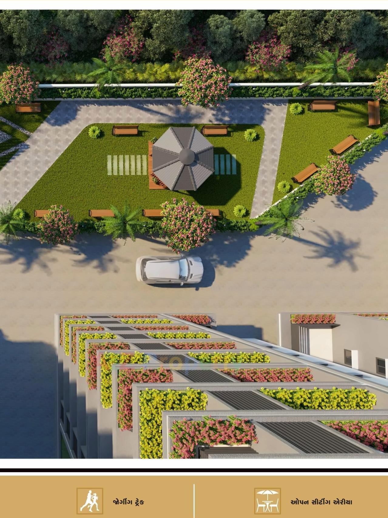 3D Elevation of real estate project Suvarn Palace located at Ved, Surat, Gujarat