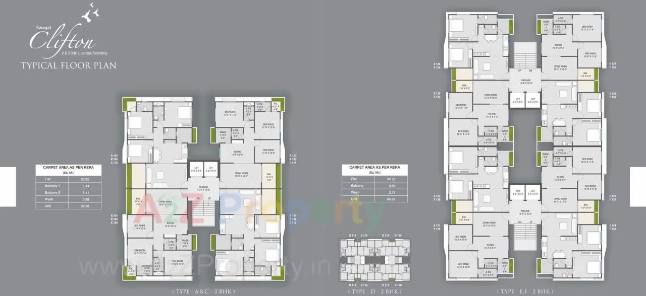 Layout of real estate project Swagat Clifton located at Bhimrad, Surat, Gujarat