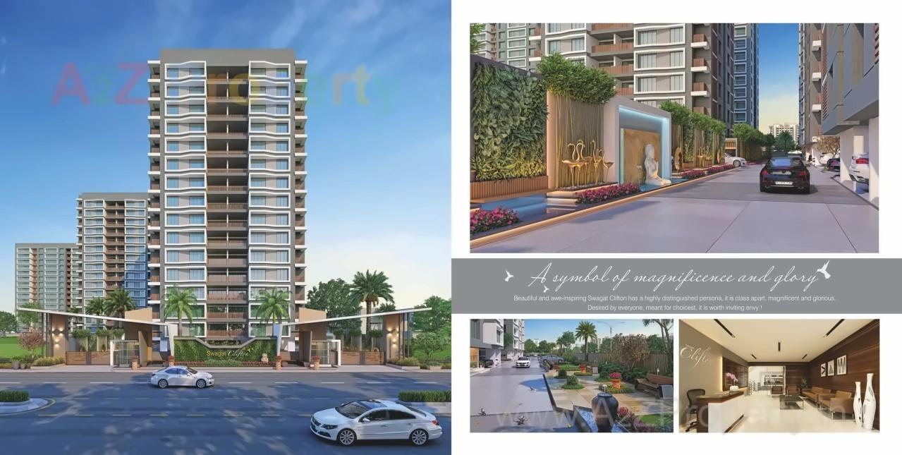3D Elevation of real estate project Swagat Clifton located at Bhimrad, Surat, Gujarat