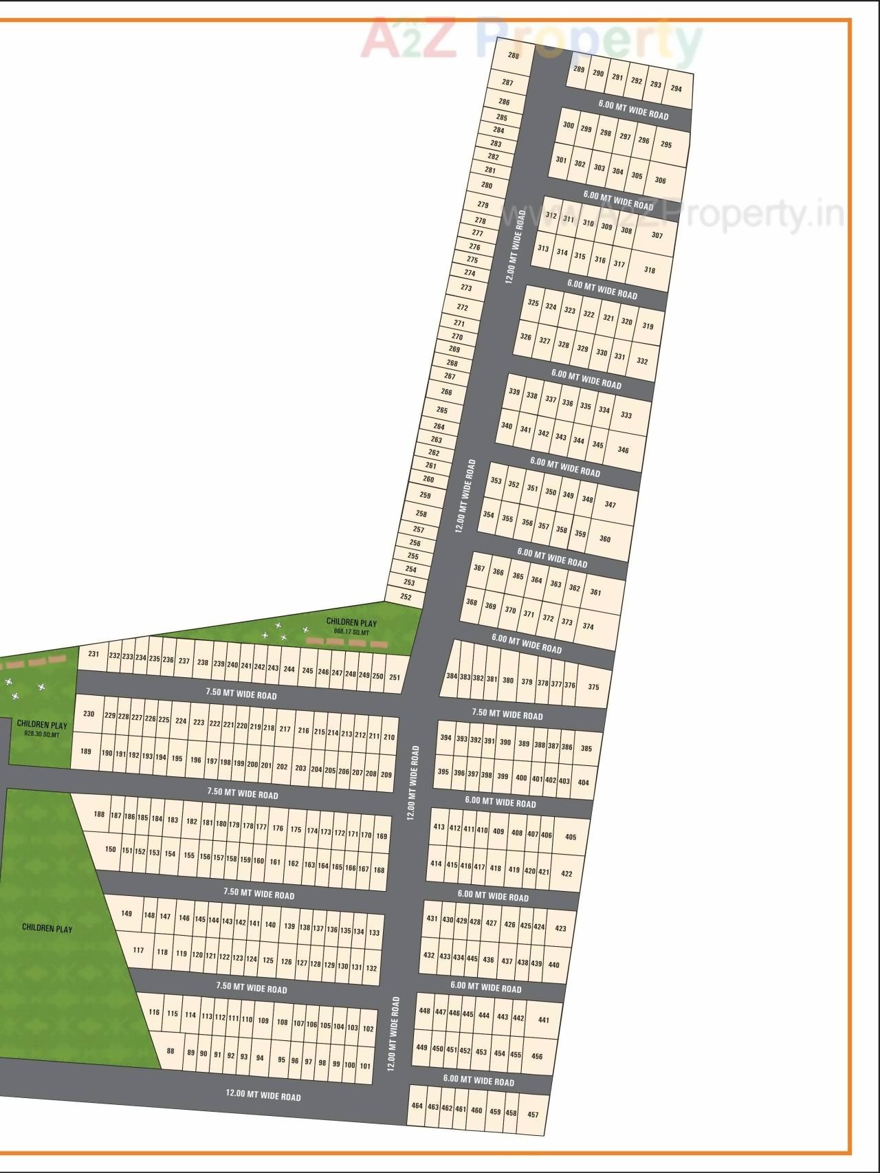 Layout of real estate project Swapna Srushti Residency located at Kamrej, Surat, Gujarat