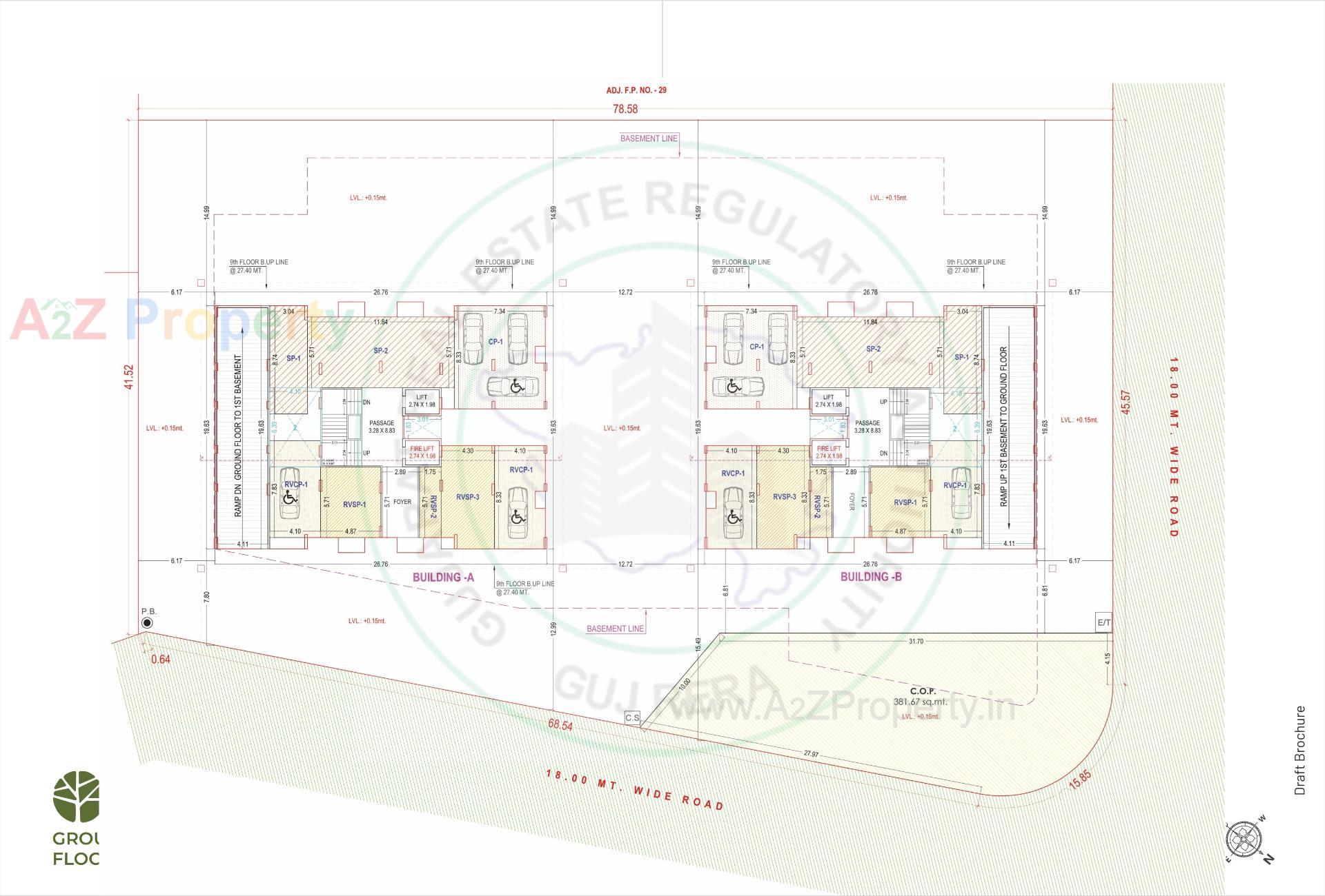 Layout of real estate project Swastik Forestaa located at Bhatha, Surat, Gujarat