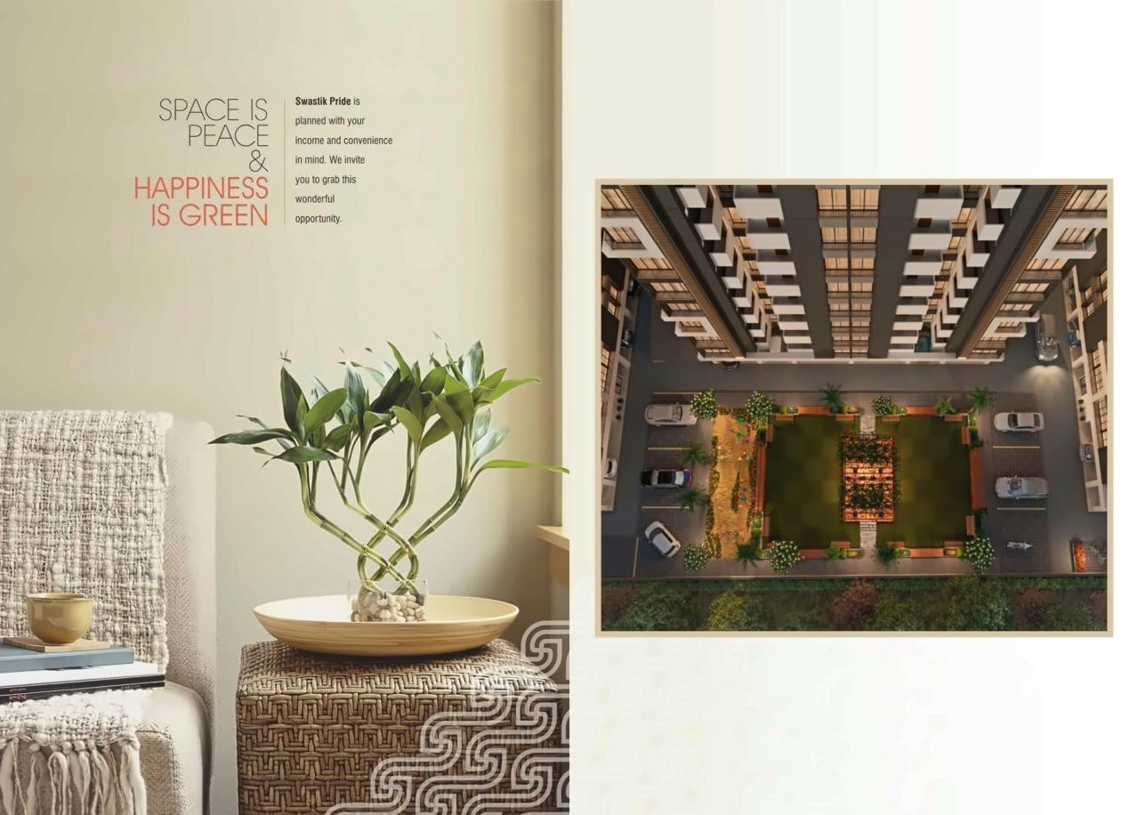 3D Elevation of real estate project Swastik Pride located at Kosad, Surat, Gujarat