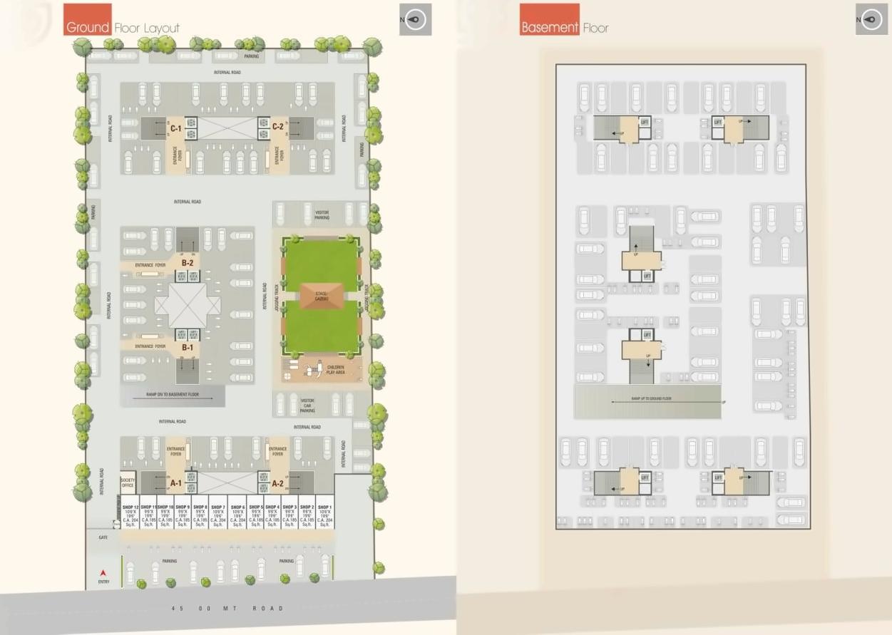 Layout of real estate project Swastik Pride located at Kosad, Surat, Gujarat
