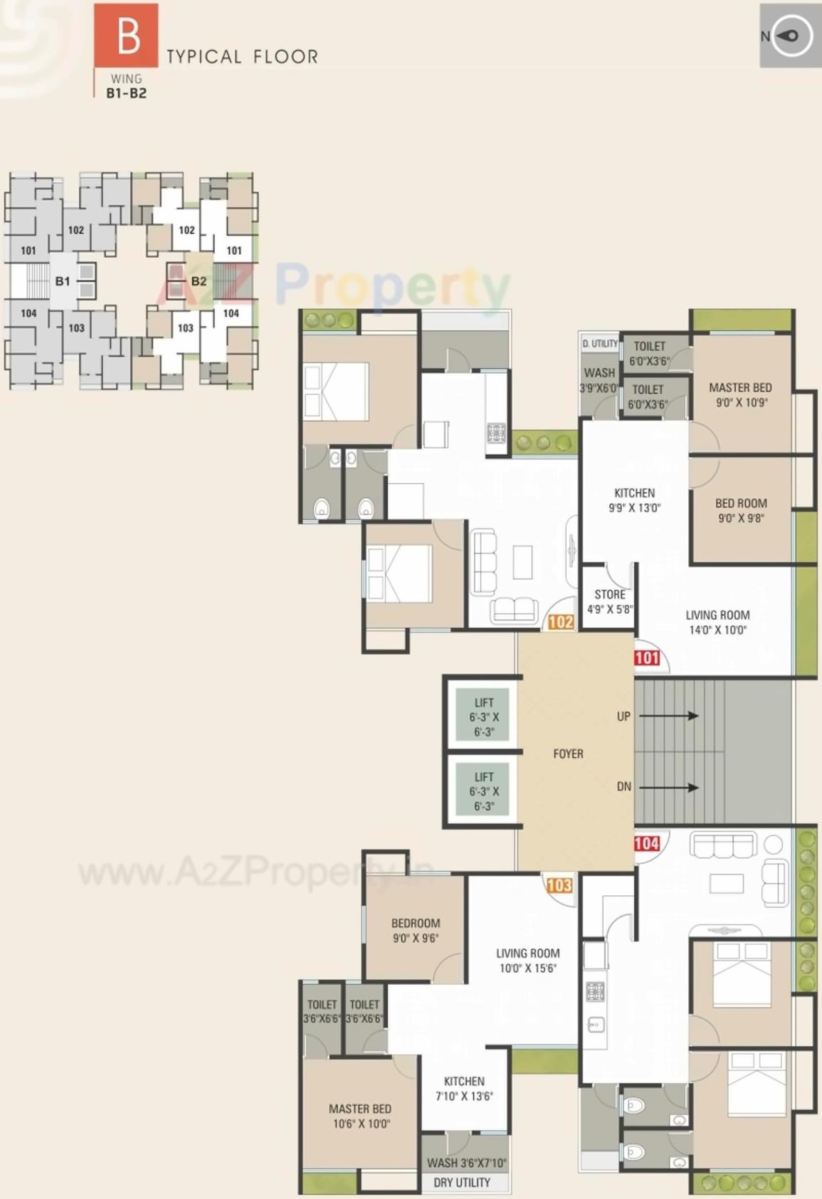 Layout of real estate project Swastik Pride located at Kosad, Surat, Gujarat