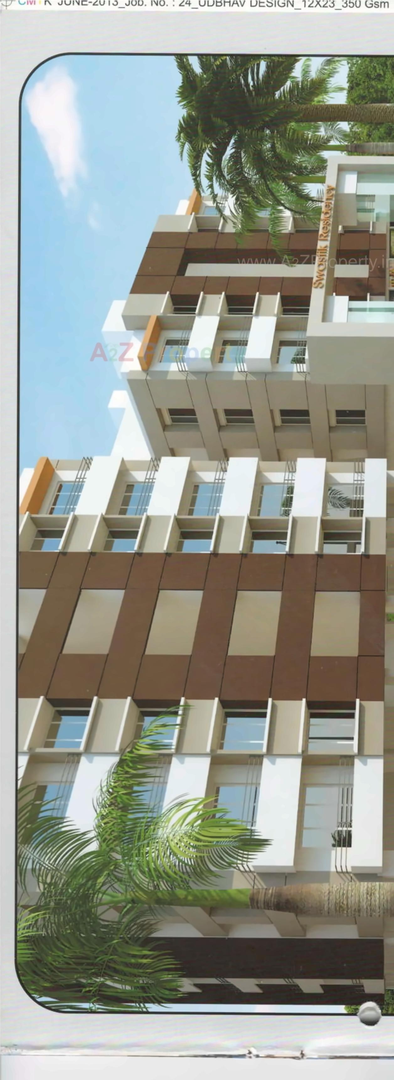 3D Elevation of real estate project Swastik Residency located at Pardi, Surat, Gujarat