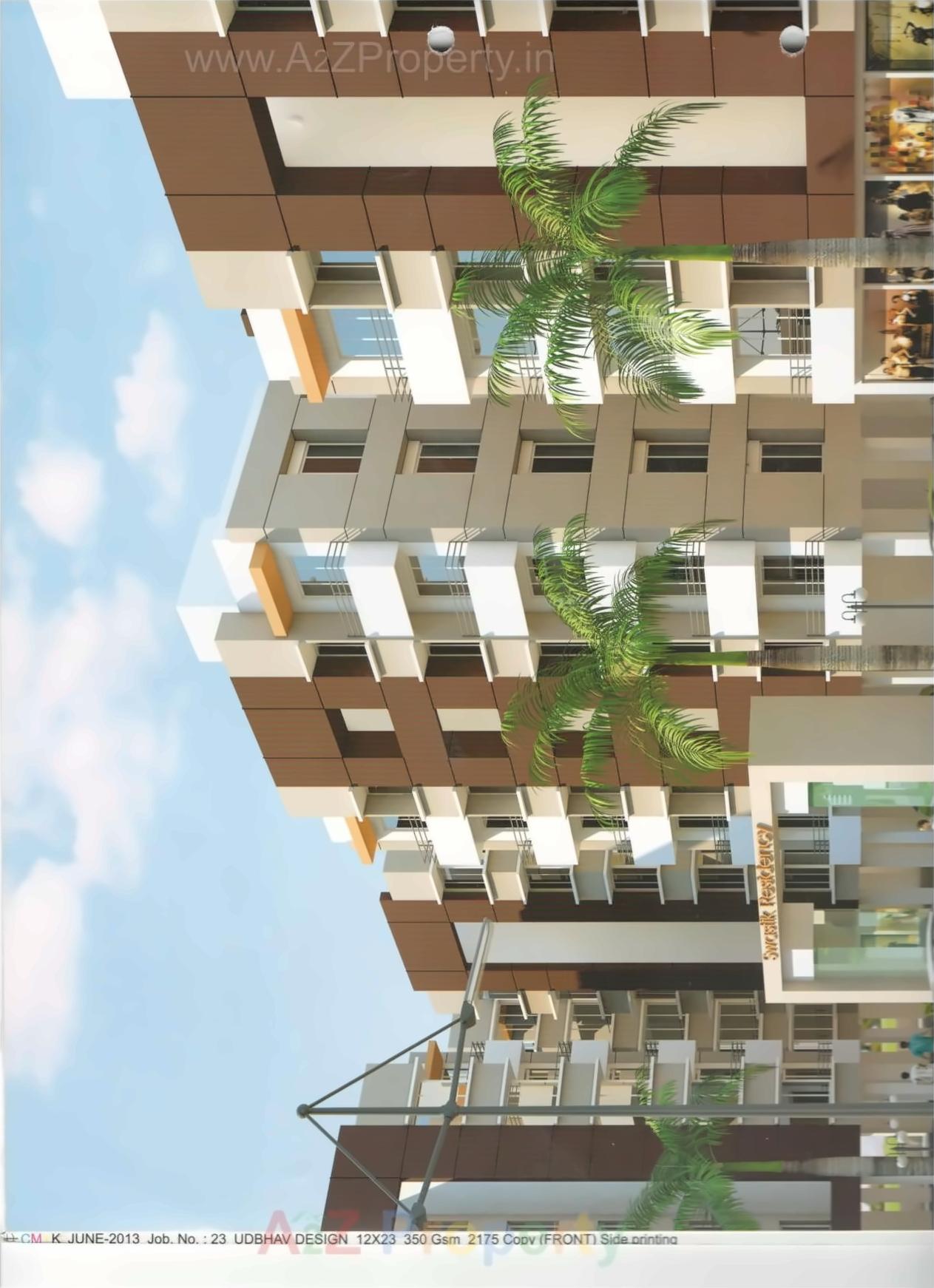 3D Elevation of real estate project Swastik Residency located at Pardi, Surat, Gujarat