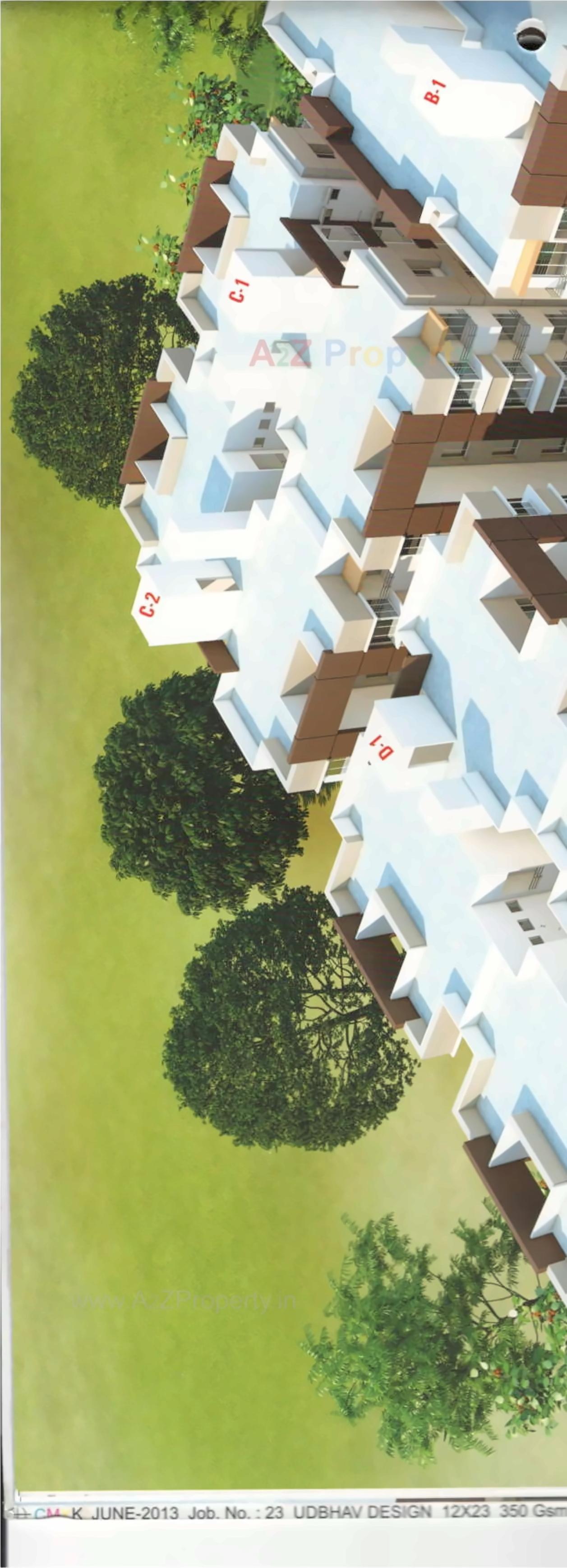 3D Elevation of real estate project Swastik Residency located at Pardi, Surat, Gujarat