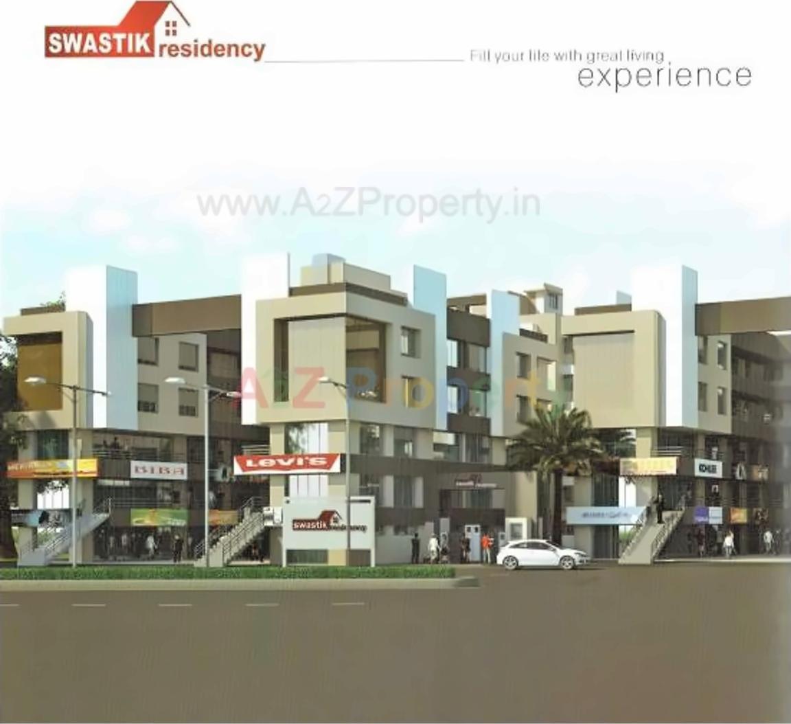3D Elevation of real estate project Swastik Residency located at Dindoli, Surat, Gujarat