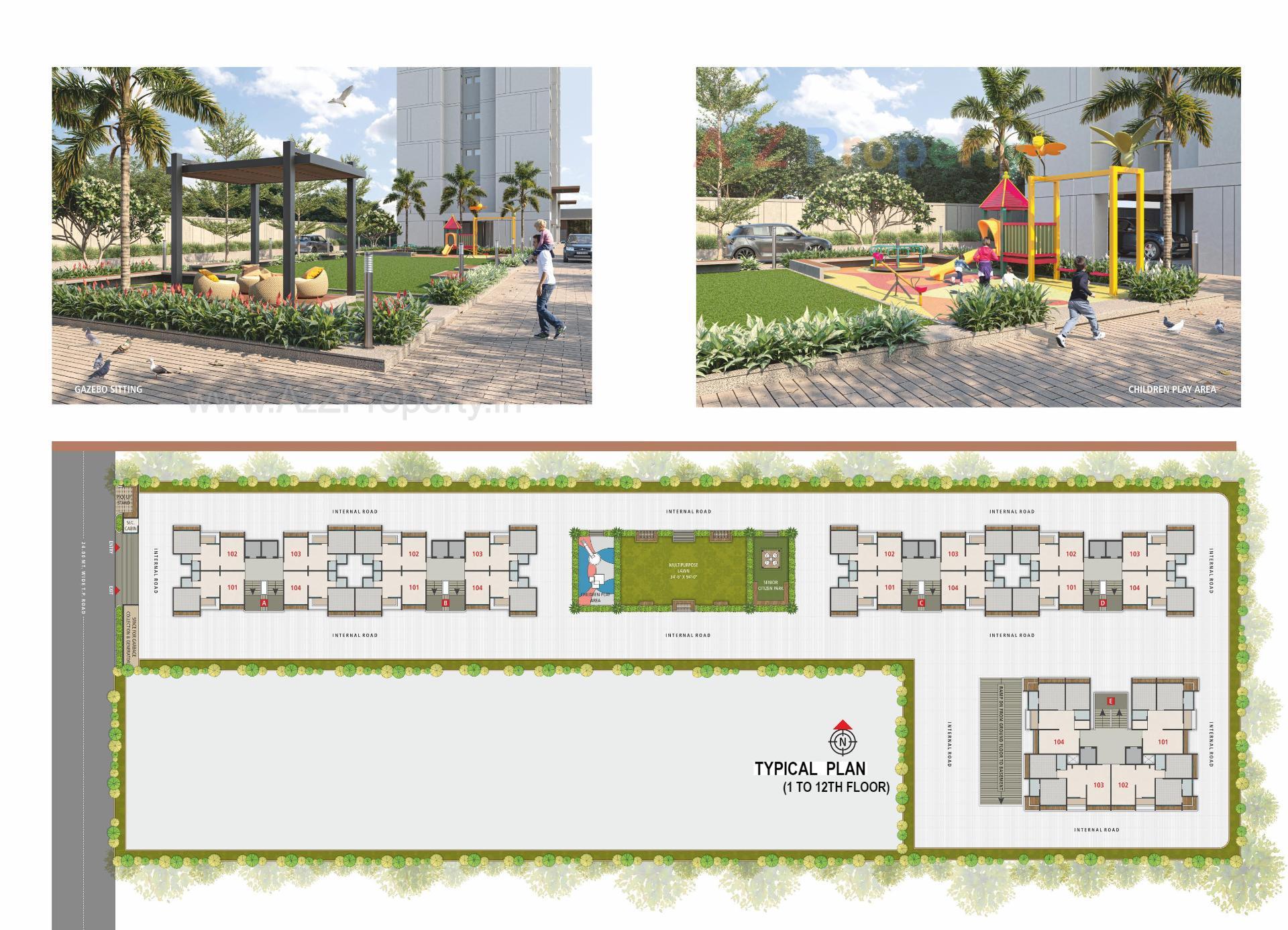 Layout of real estate project Swayam Bliss located at Jahangirpura, Surat, Gujarat