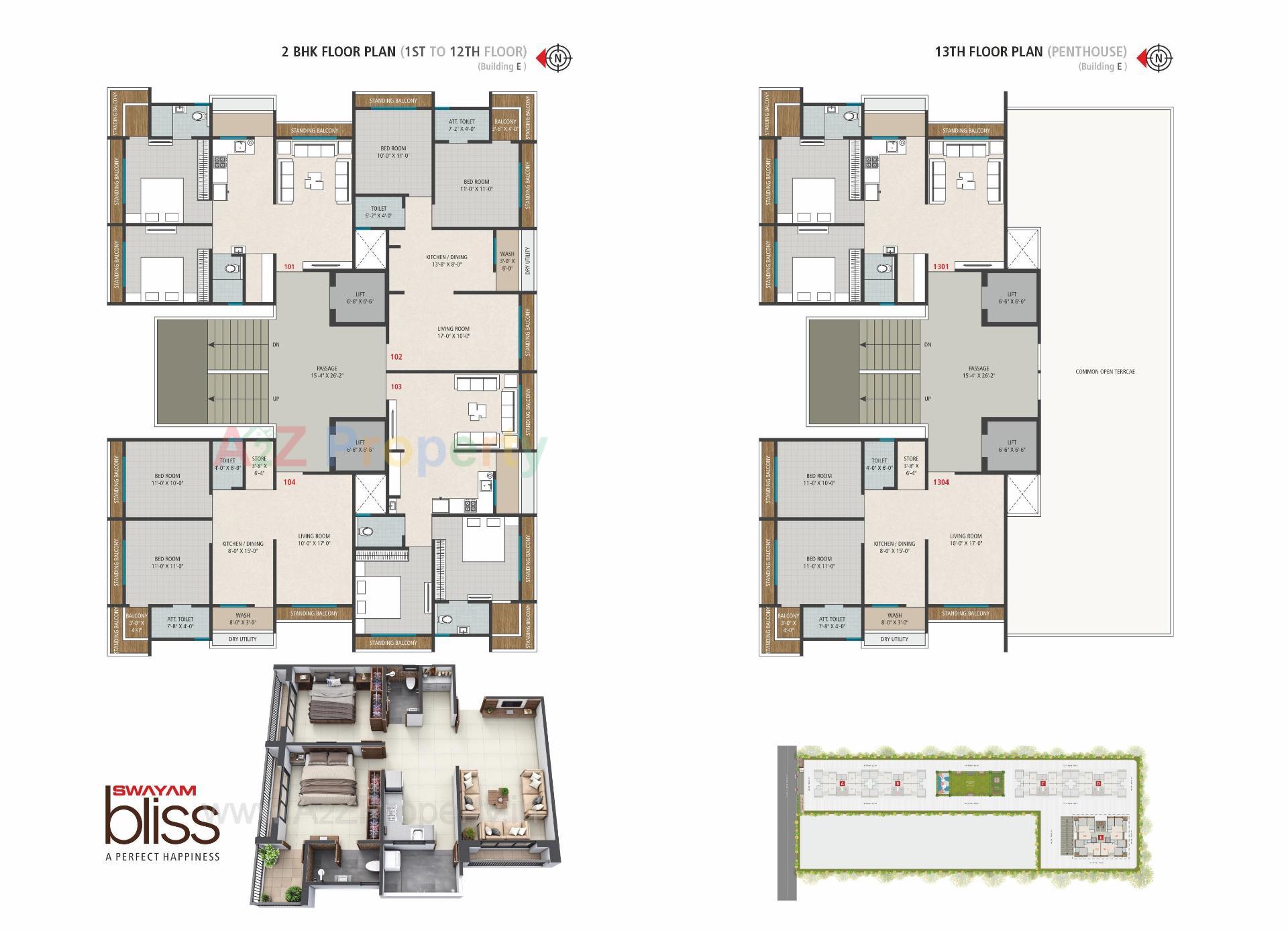 Layout of real estate project Swayam Bliss located at Jahangirpura, Surat, Gujarat