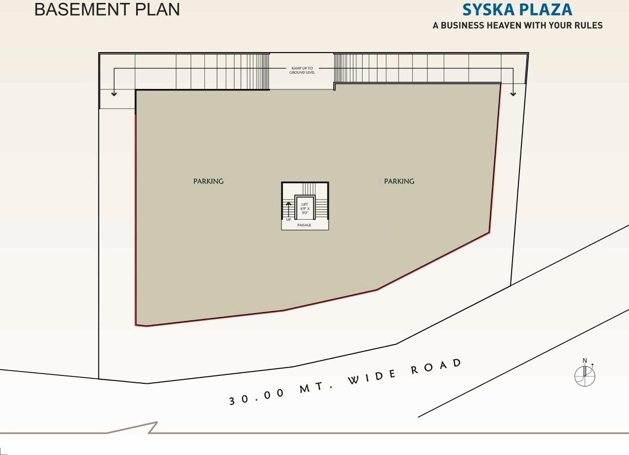Layout of real estate project Syska Plaza located at Surat, Surat, Gujarat
