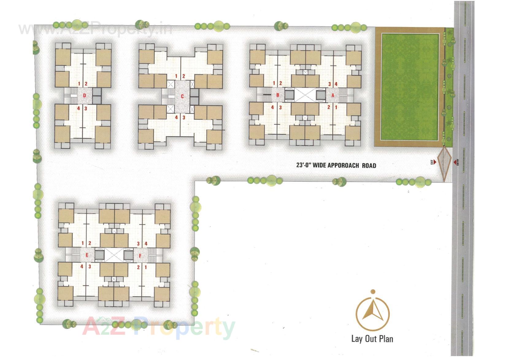 Layout of real estate project Takshashila Heights       A+b located at Surat, Surat, Gujarat
