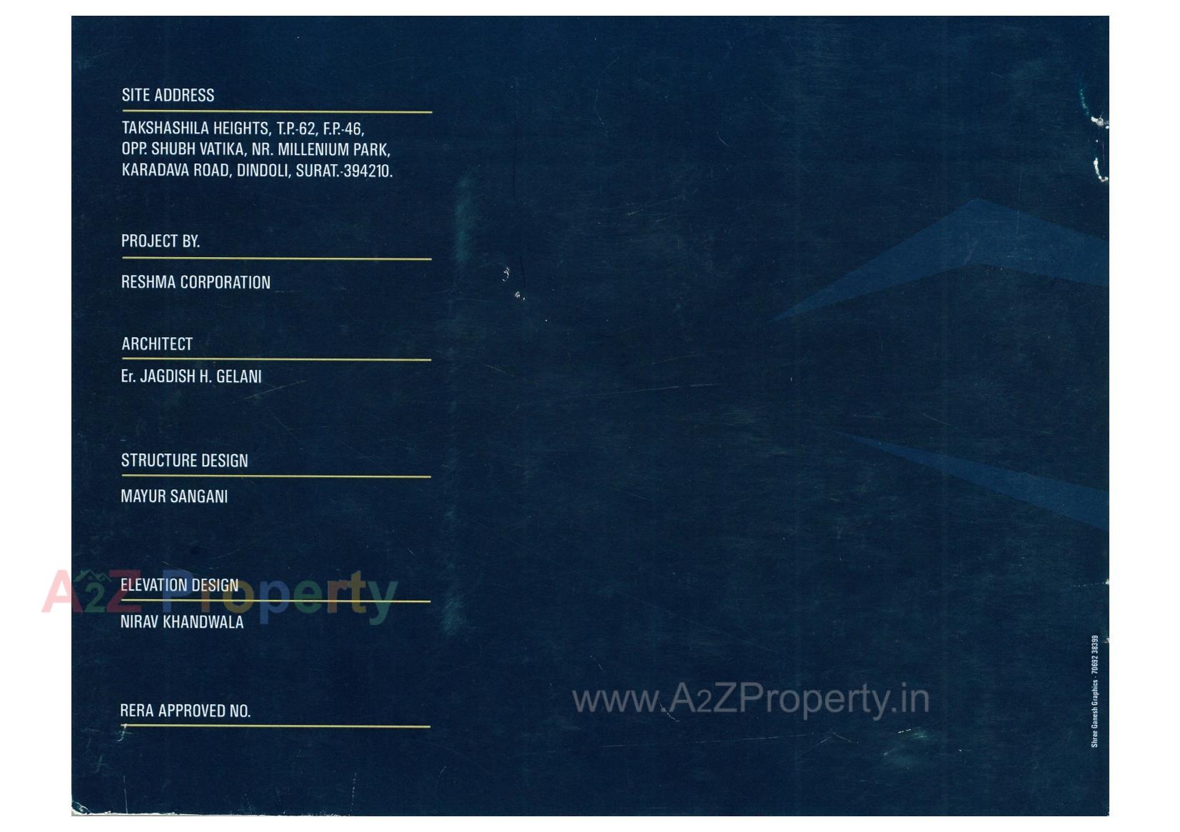  of real estate project Takshashila Heights       A+b located at Surat, Surat, Gujarat