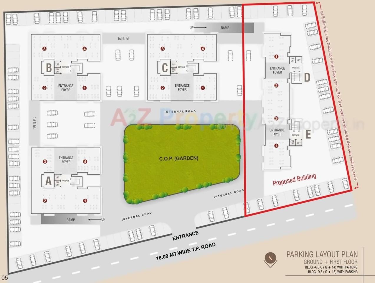 Layout of real estate project Tapi Enclave located at Surat, Surat, Gujarat