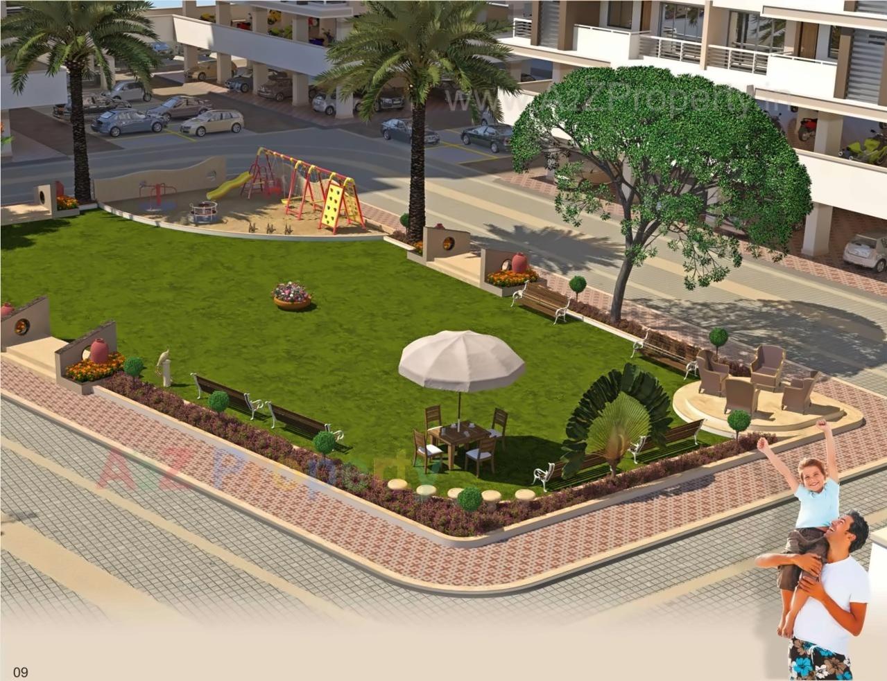 3D Elevation of real estate project Tapi Enclave located at Surat, Surat, Gujarat