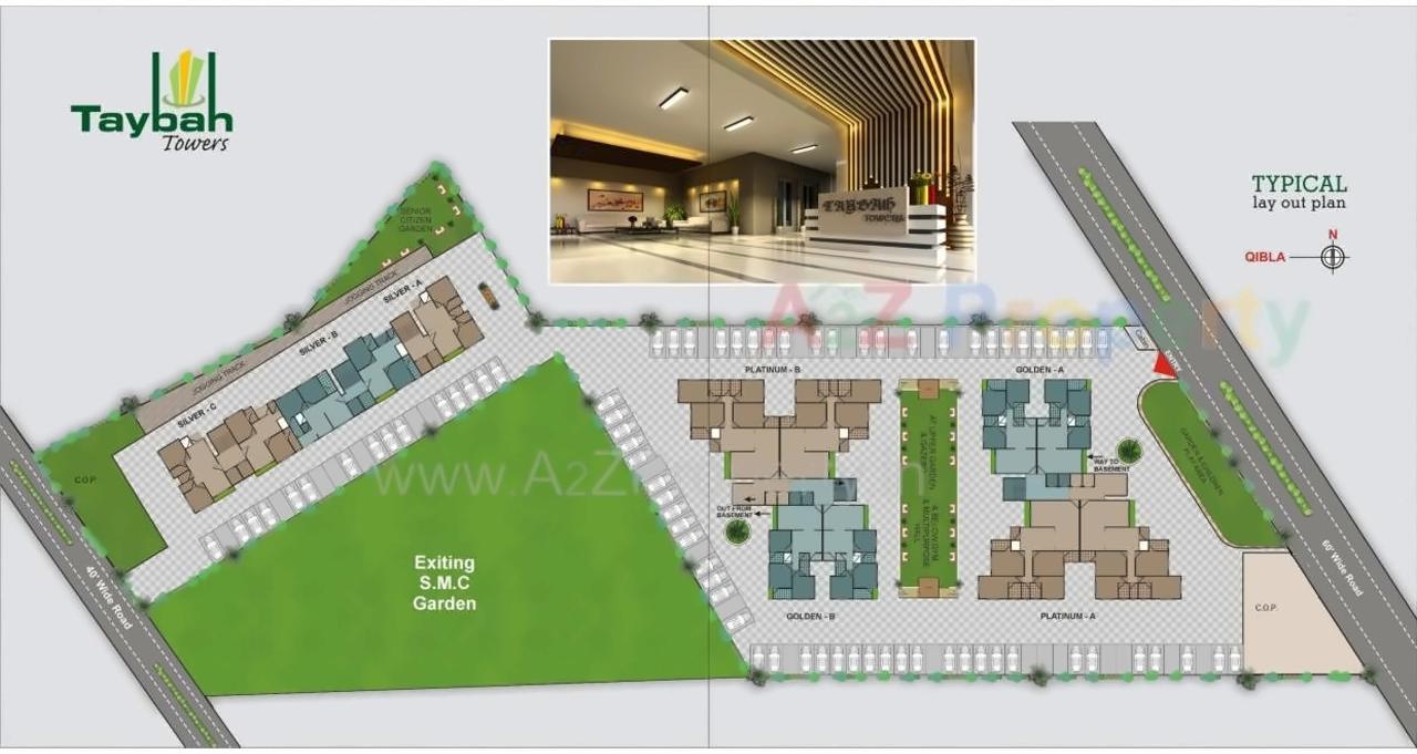 Layout of real estate project Royal Orchid located at Rander, Surat, Gujarat
