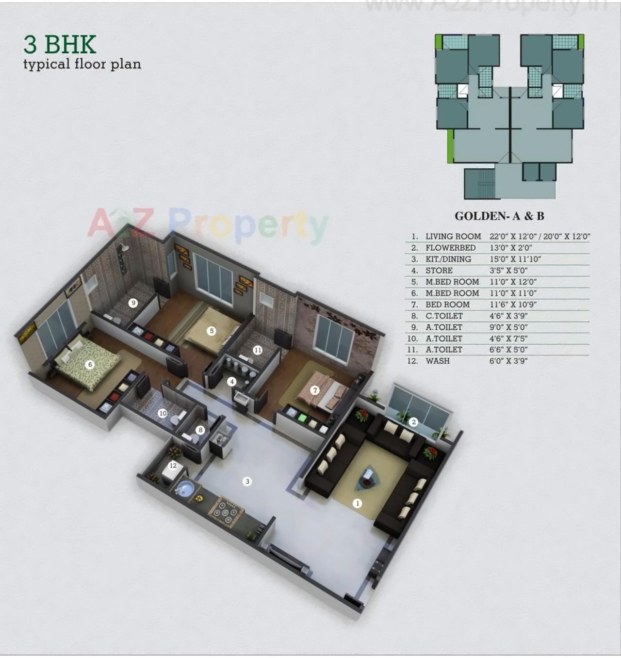Layout of real estate project Royal Orchid located at Rander, Surat, Gujarat