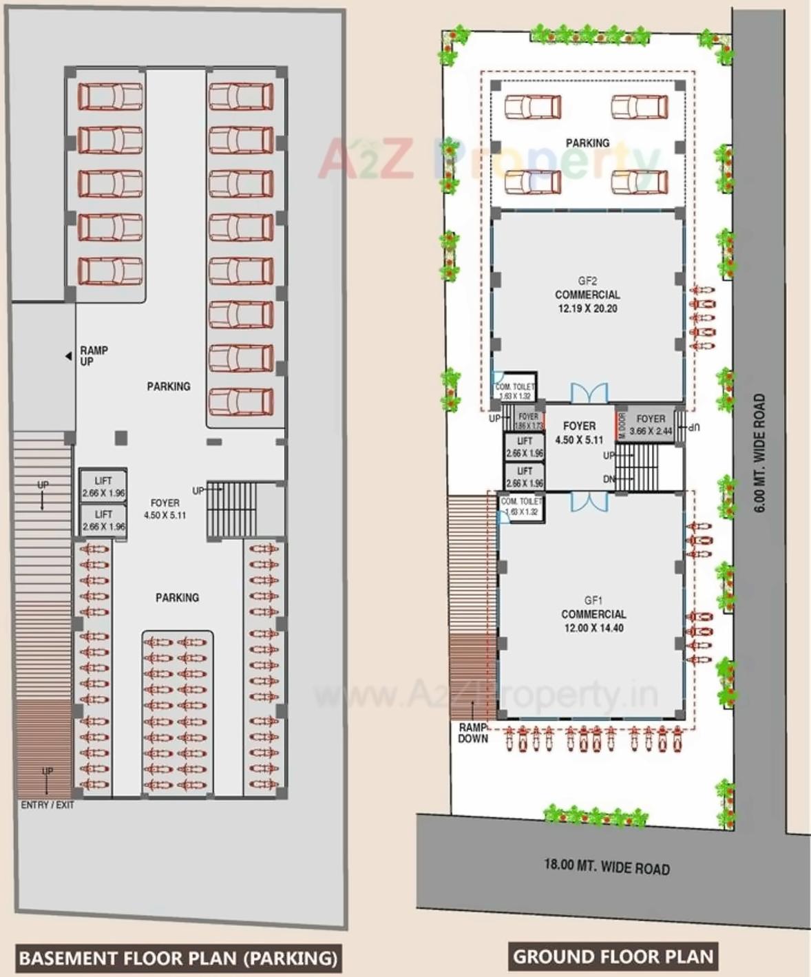 Layout of real estate project Tej House located at Vesu, Surat, Gujarat