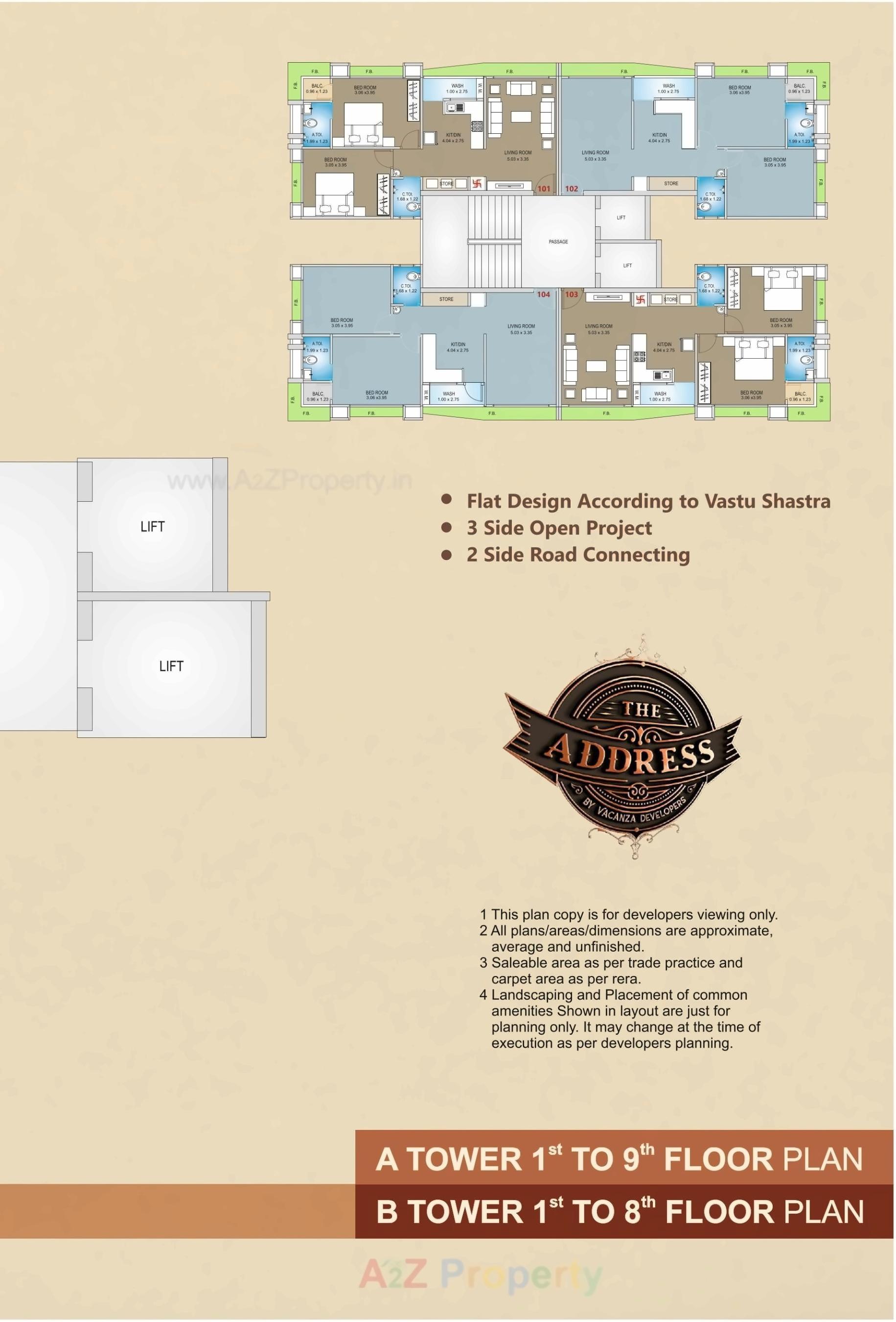 Layout of real estate project The Address located at Surat, Surat, Gujarat