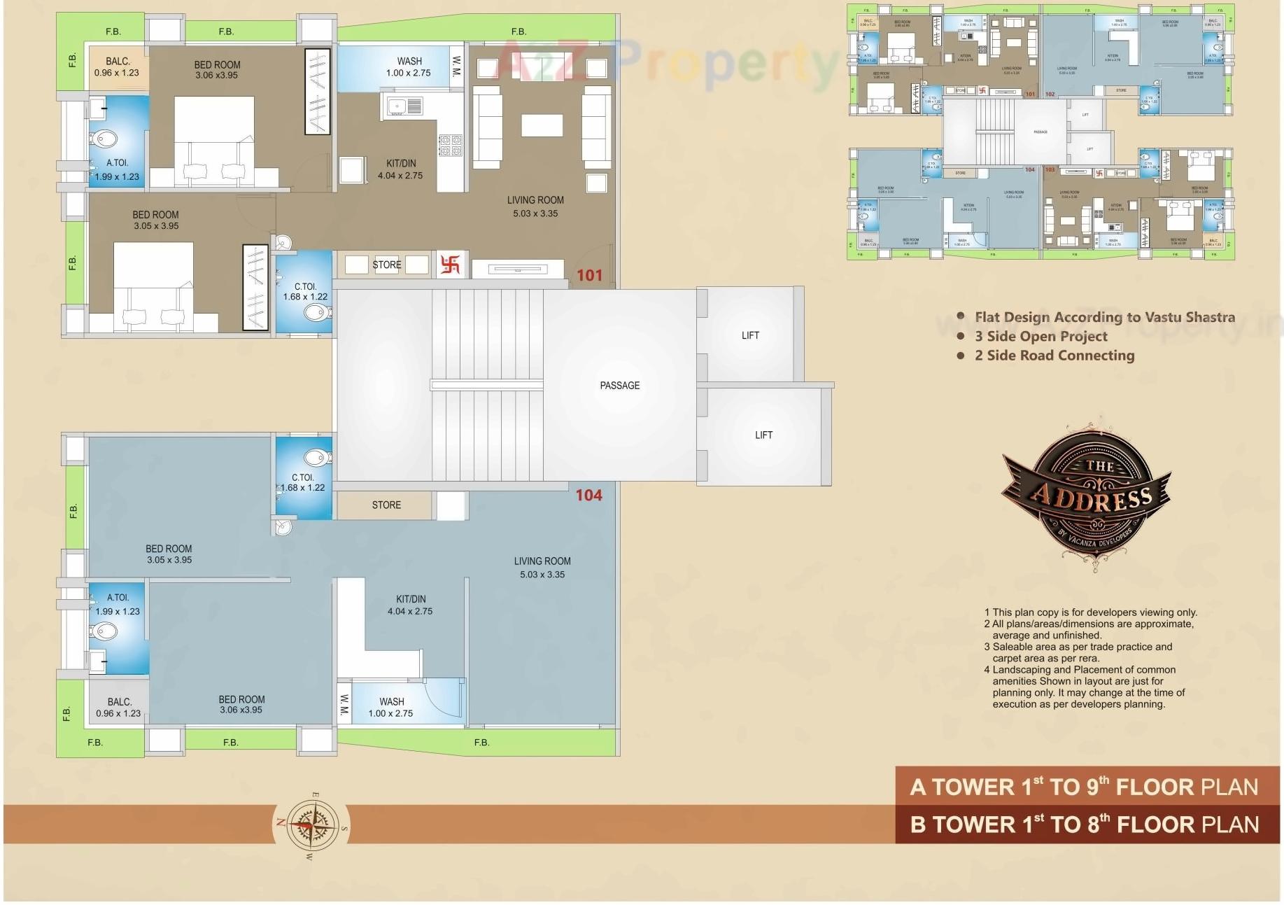 Layout of real estate project The Address located at Surat, Surat, Gujarat
