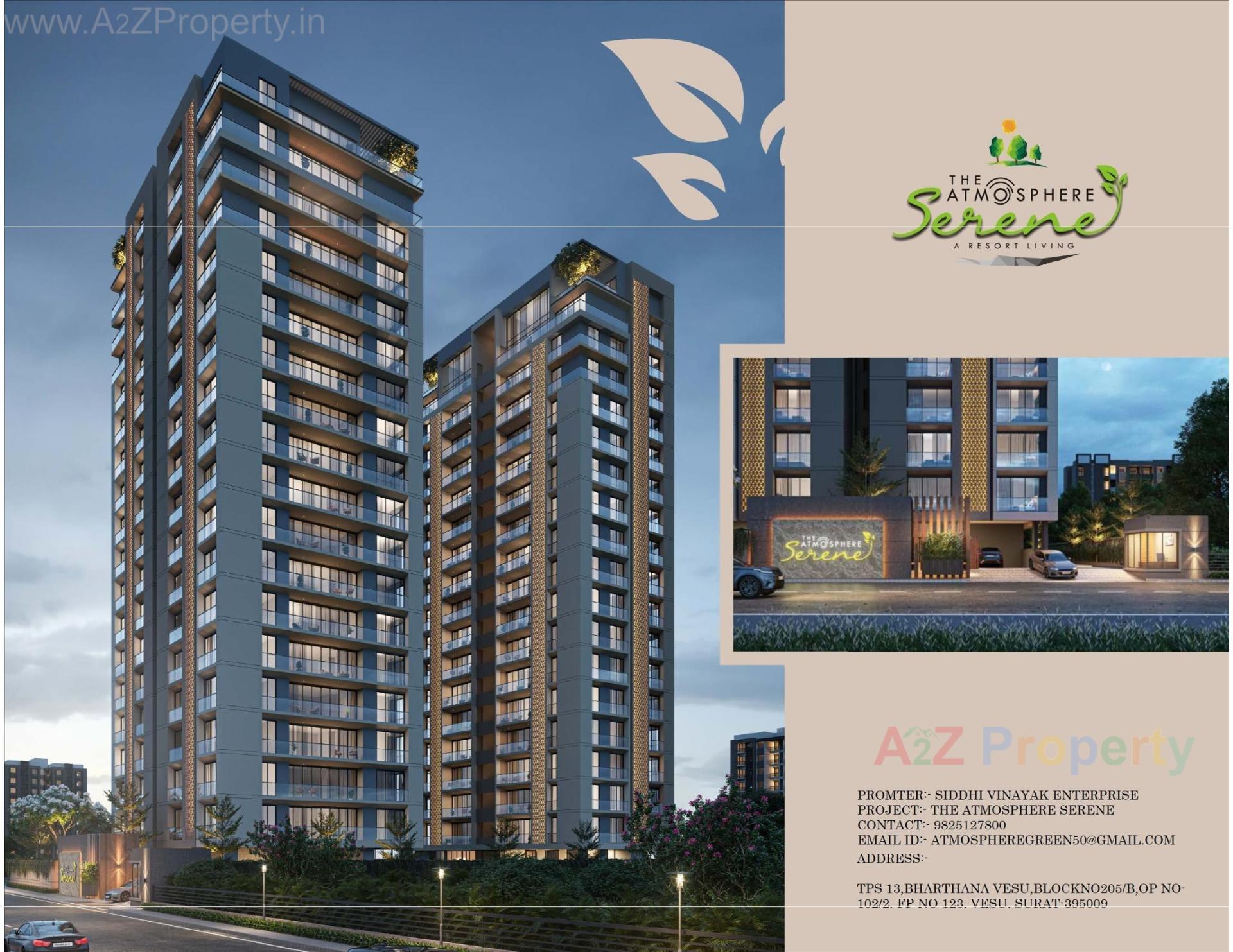 3D Elevation of real estate project The Atmosphere Serene located at Bharthana, Surat, Gujarat