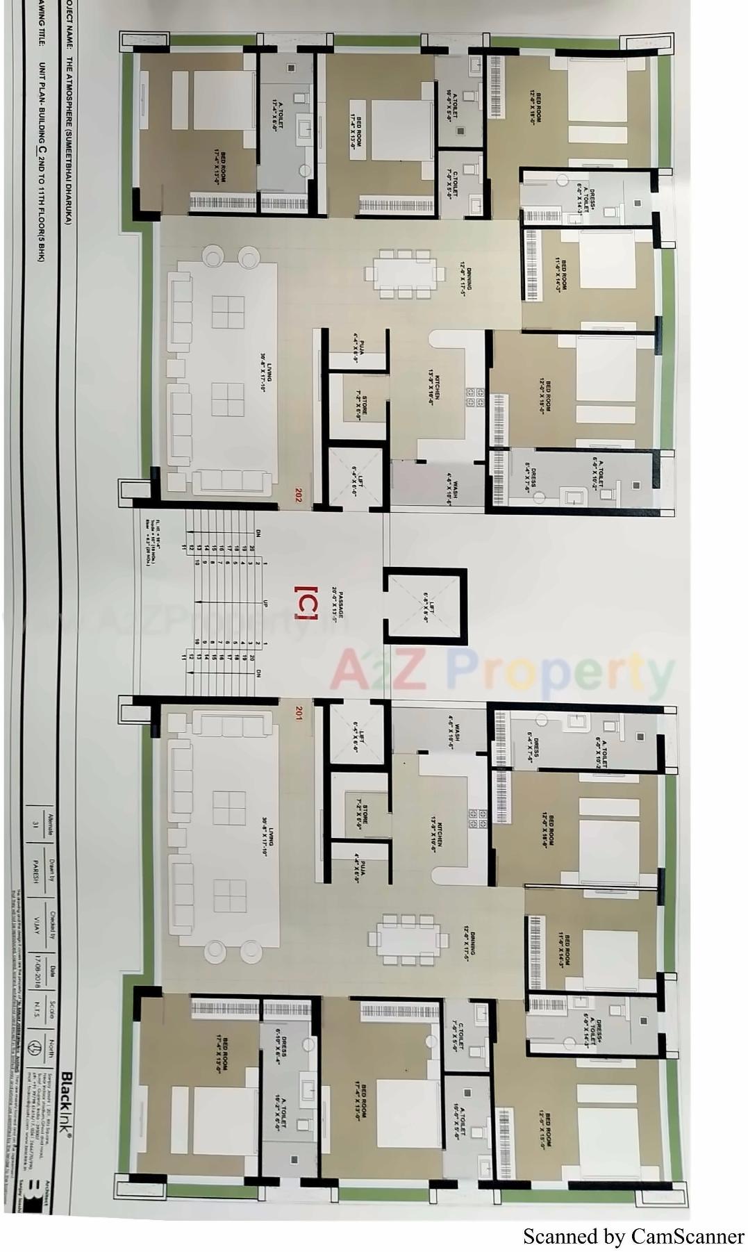 Layout of real estate project The Atmosphere located at Vesu, Surat, Gujarat