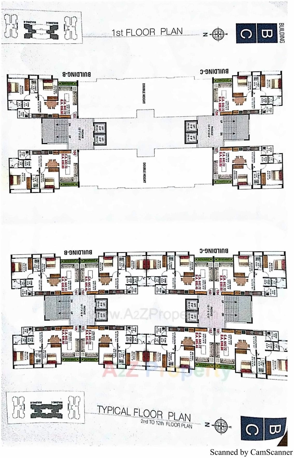 Layout of real estate project The Bluebell located at Surat, Surat, Gujarat