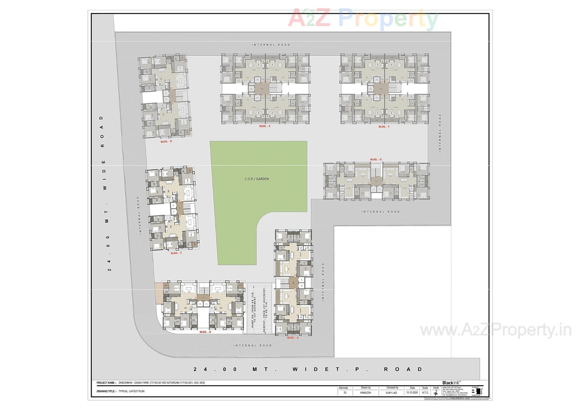 Layout of real estate project The Capital located at Ved, Surat, Gujarat