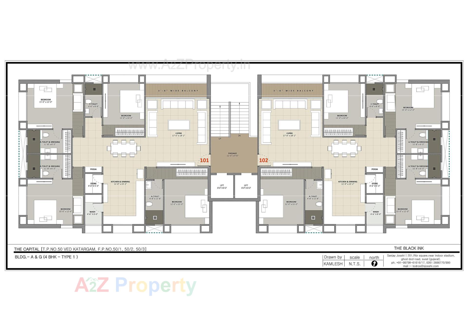 Layout of real estate project The Capital located at Ved, Surat, Gujarat