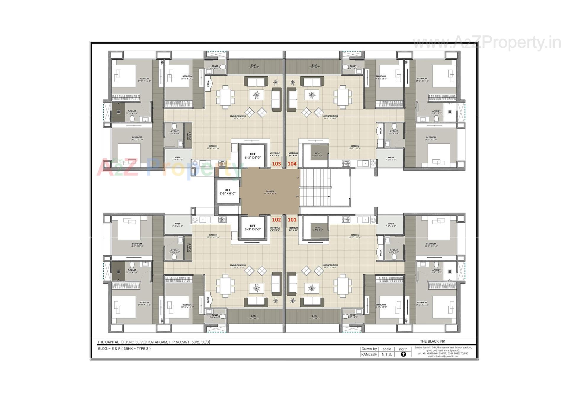 Layout of real estate project The Capital located at Ved, Surat, Gujarat
