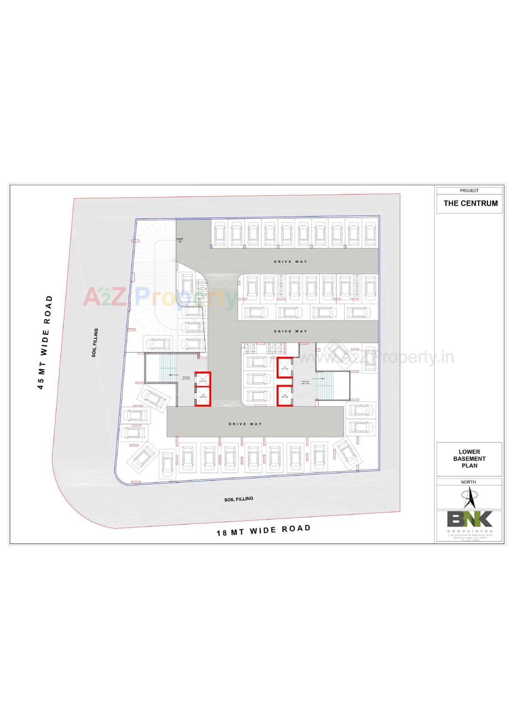Layout of real estate project The Centrum located at Jahangirabad, Surat, Gujarat