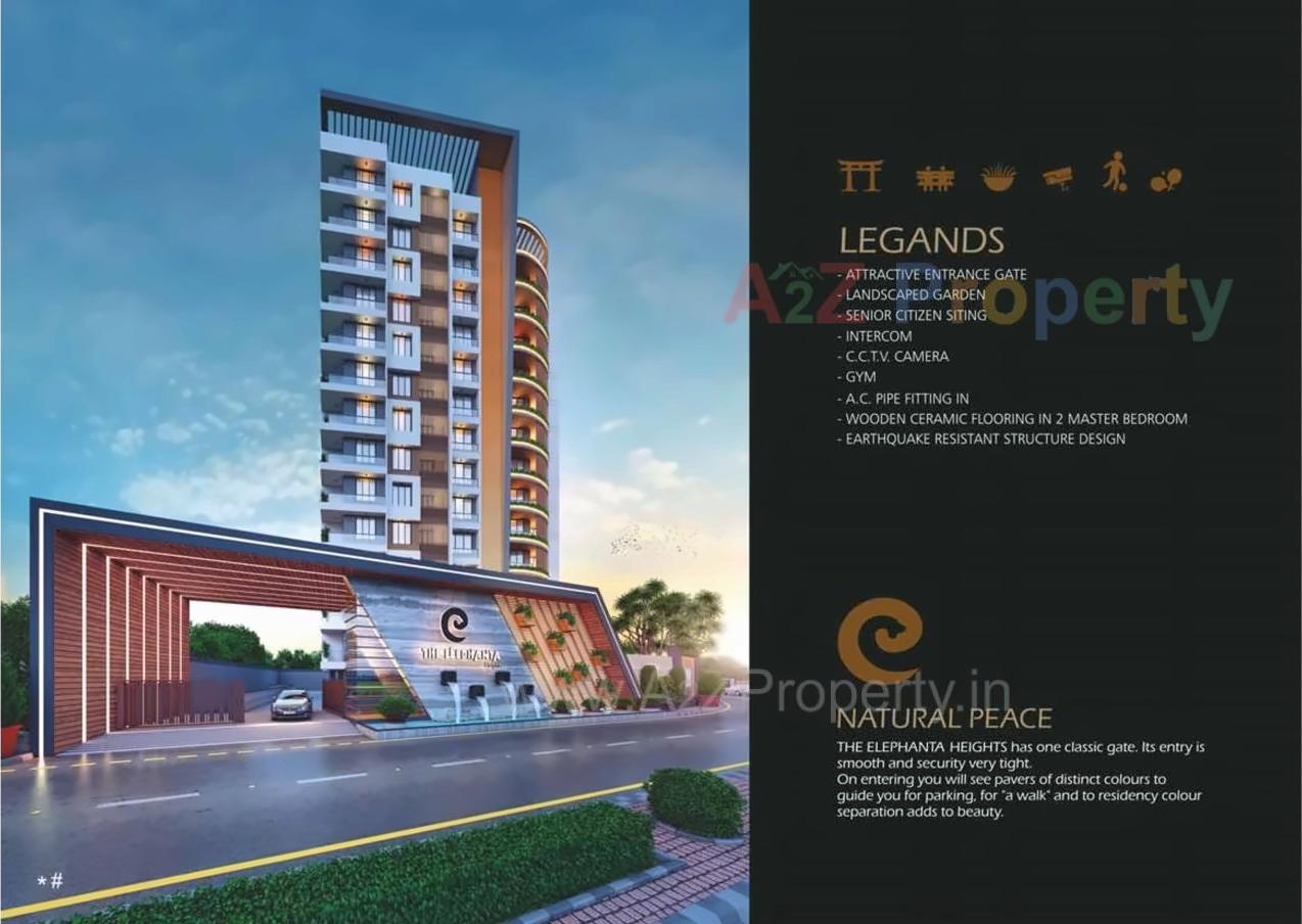 3D Elevation of real estate project The Elephanta Heights located at Dabholi, Surat, Gujarat