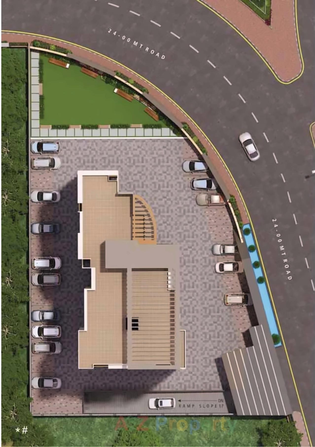 Layout of real estate project The Elephanta Heights located at Dabholi, Surat, Gujarat
