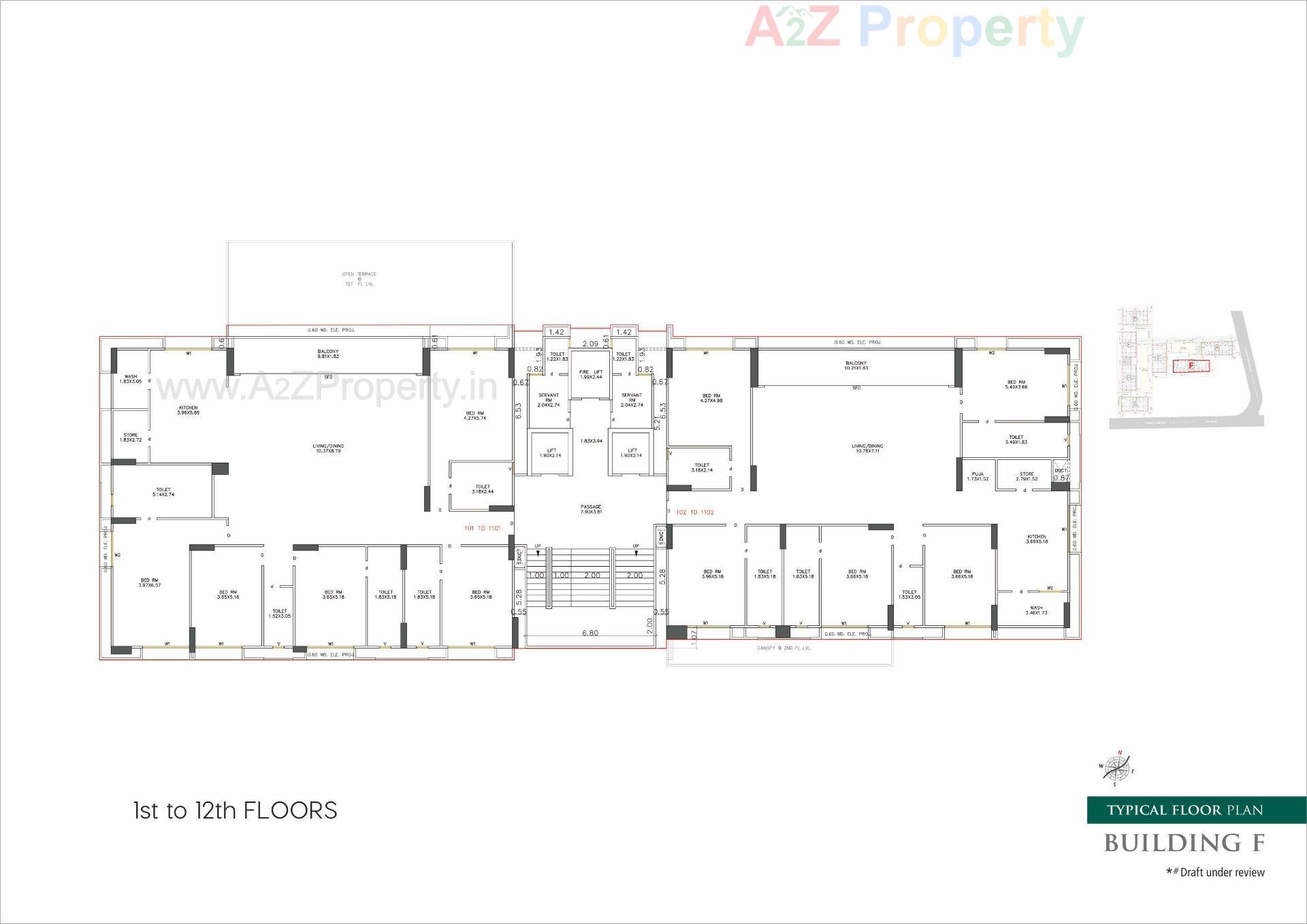Layout of real estate project The Emerald located at Vesu, Surat, Gujarat