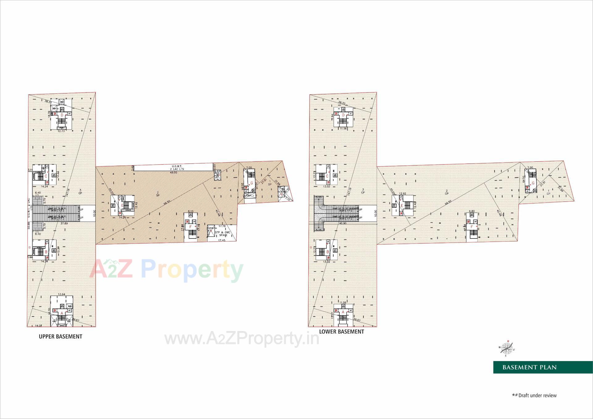 Layout of real estate project The Emerald located at Vesu, Surat, Gujarat