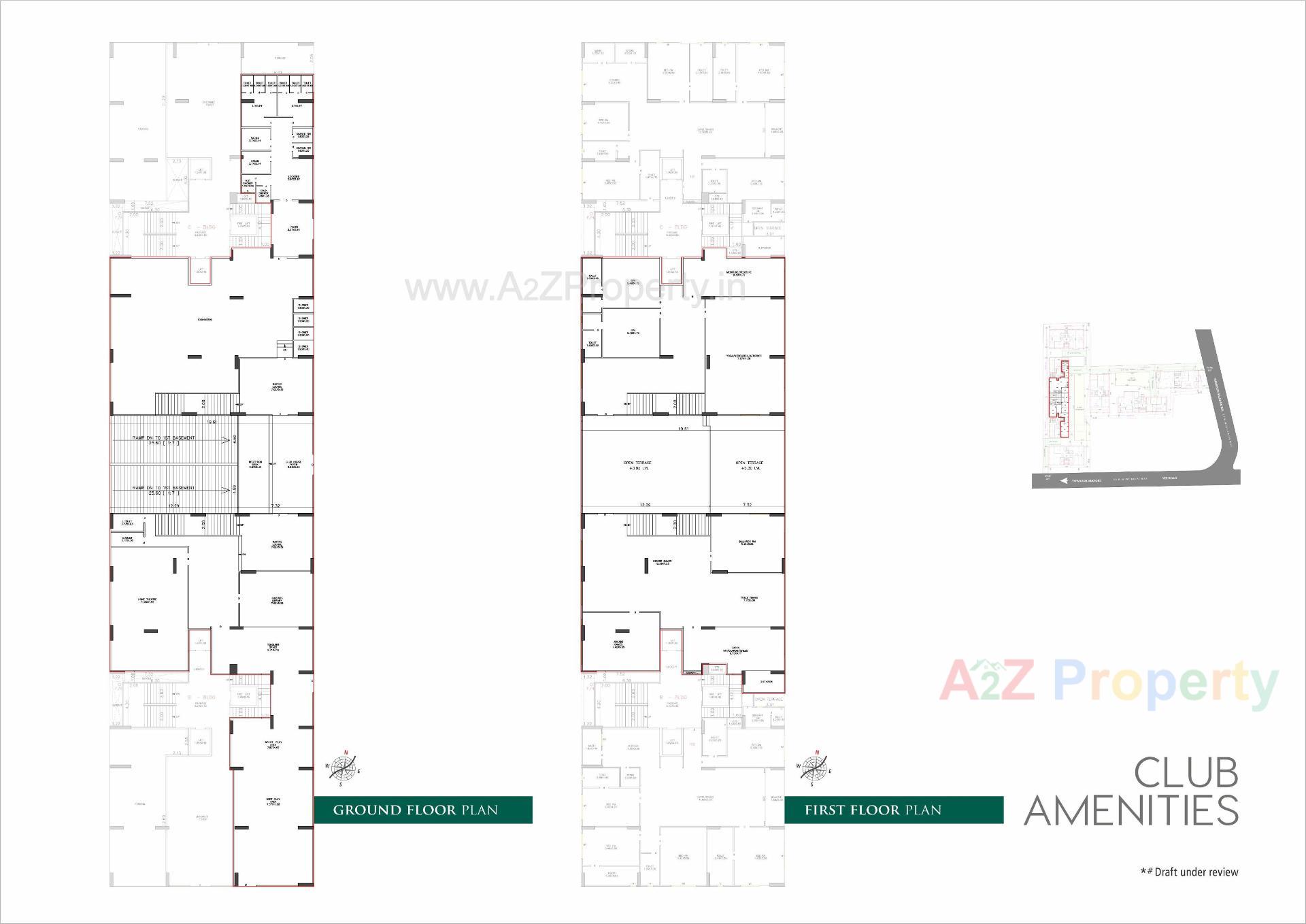 Layout of real estate project The Emerald located at Vesu, Surat, Gujarat