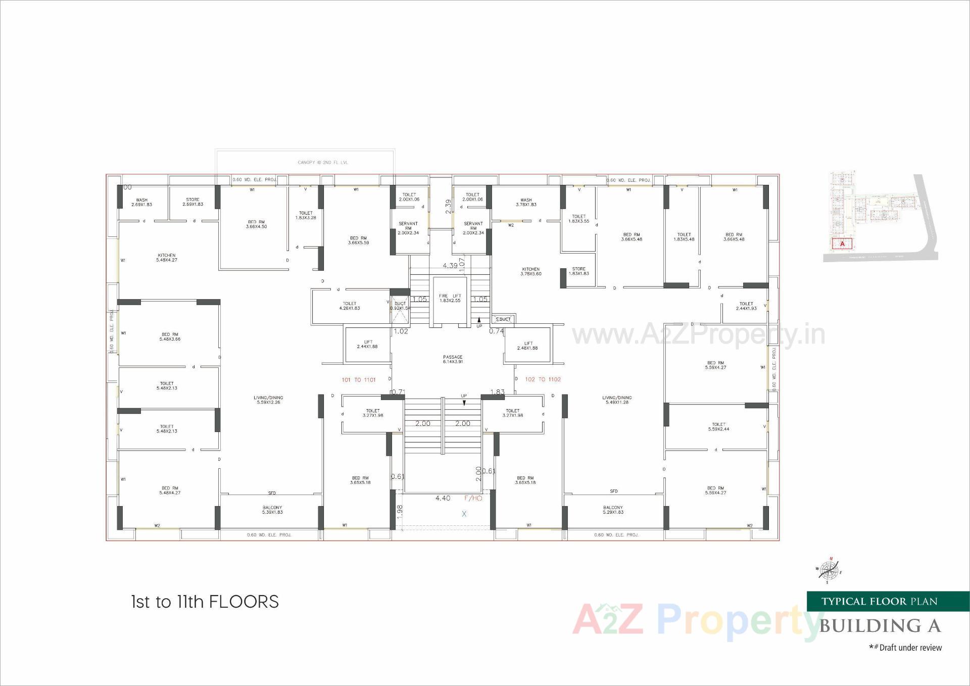 Layout of real estate project The Emerald located at Vesu, Surat, Gujarat