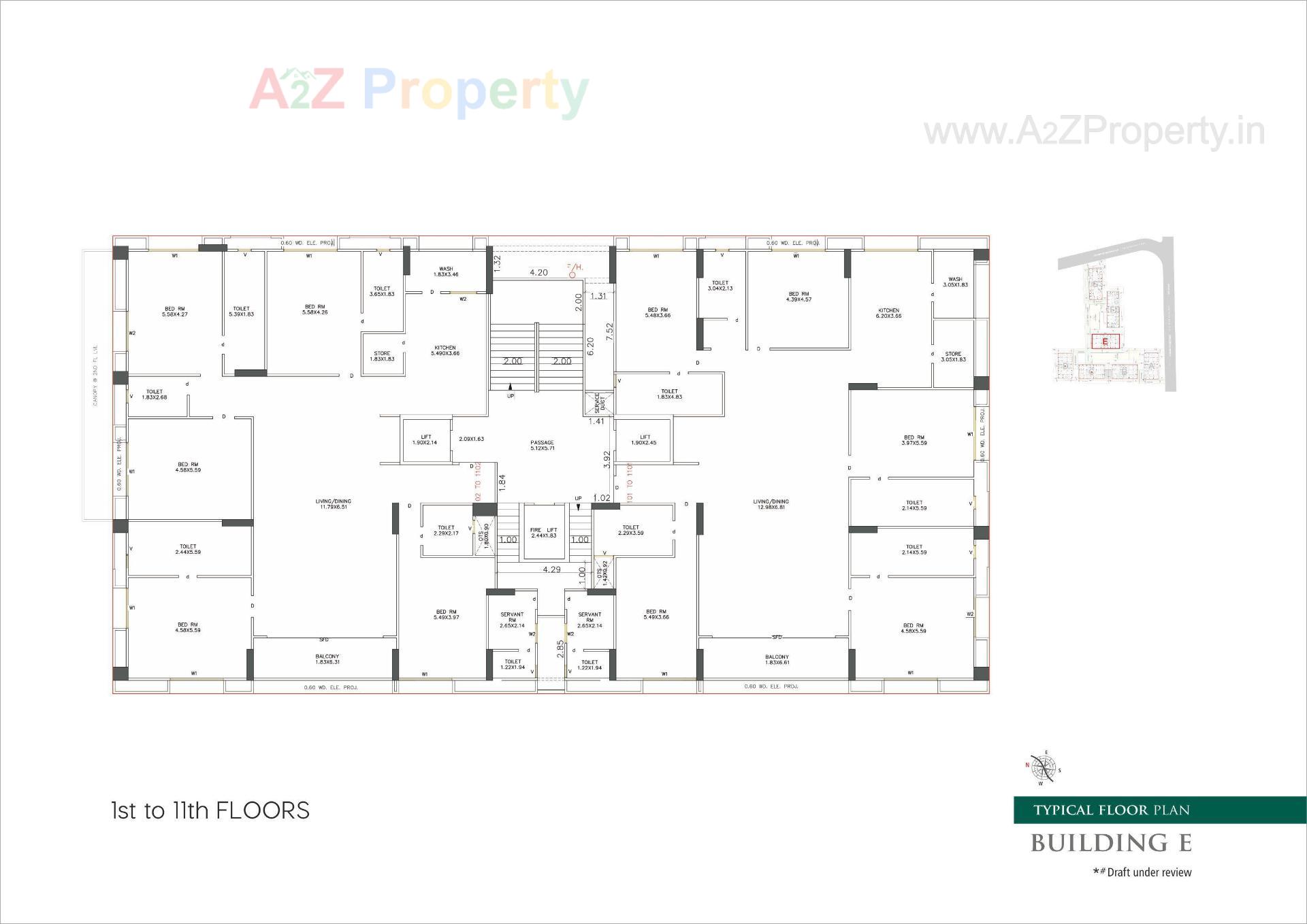Layout of real estate project The Emerald located at Vesu, Surat, Gujarat