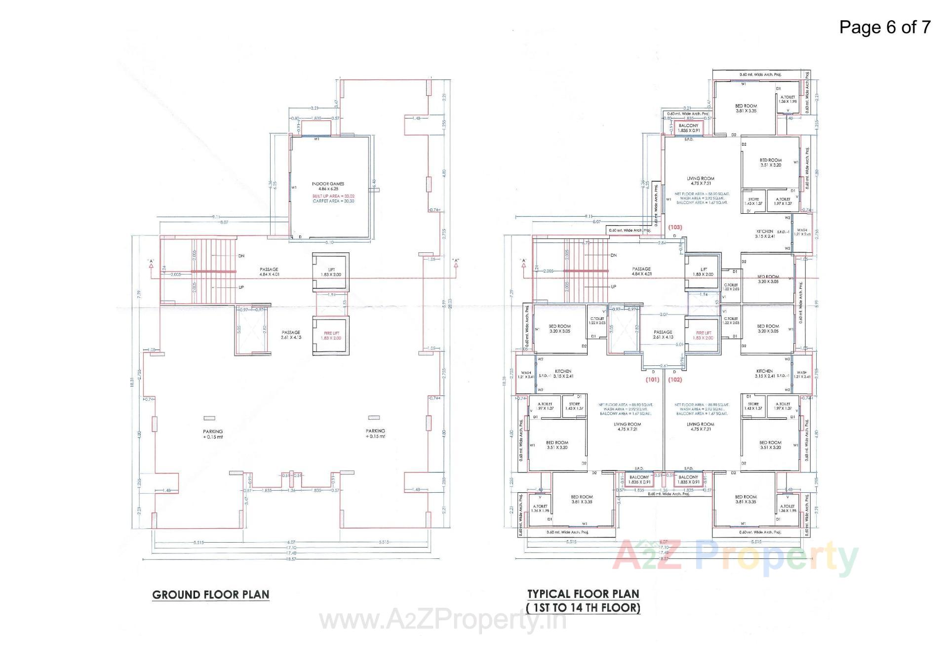 Layout of real estate project The Florida located at Palanpor, Surat, Gujarat