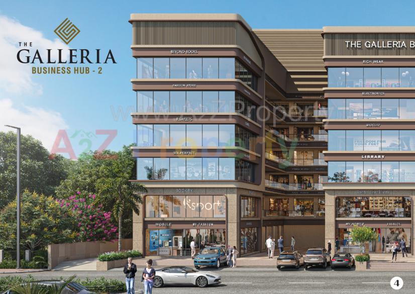 3D Elevation of real estate project The Galleria Business Hub located at Puna, Surat, Gujarat