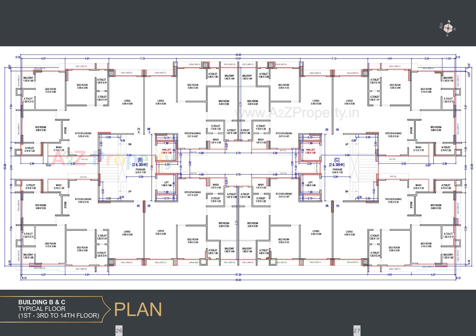 Layout of real estate project The Grand Malabar located at Rander, Surat, Gujarat